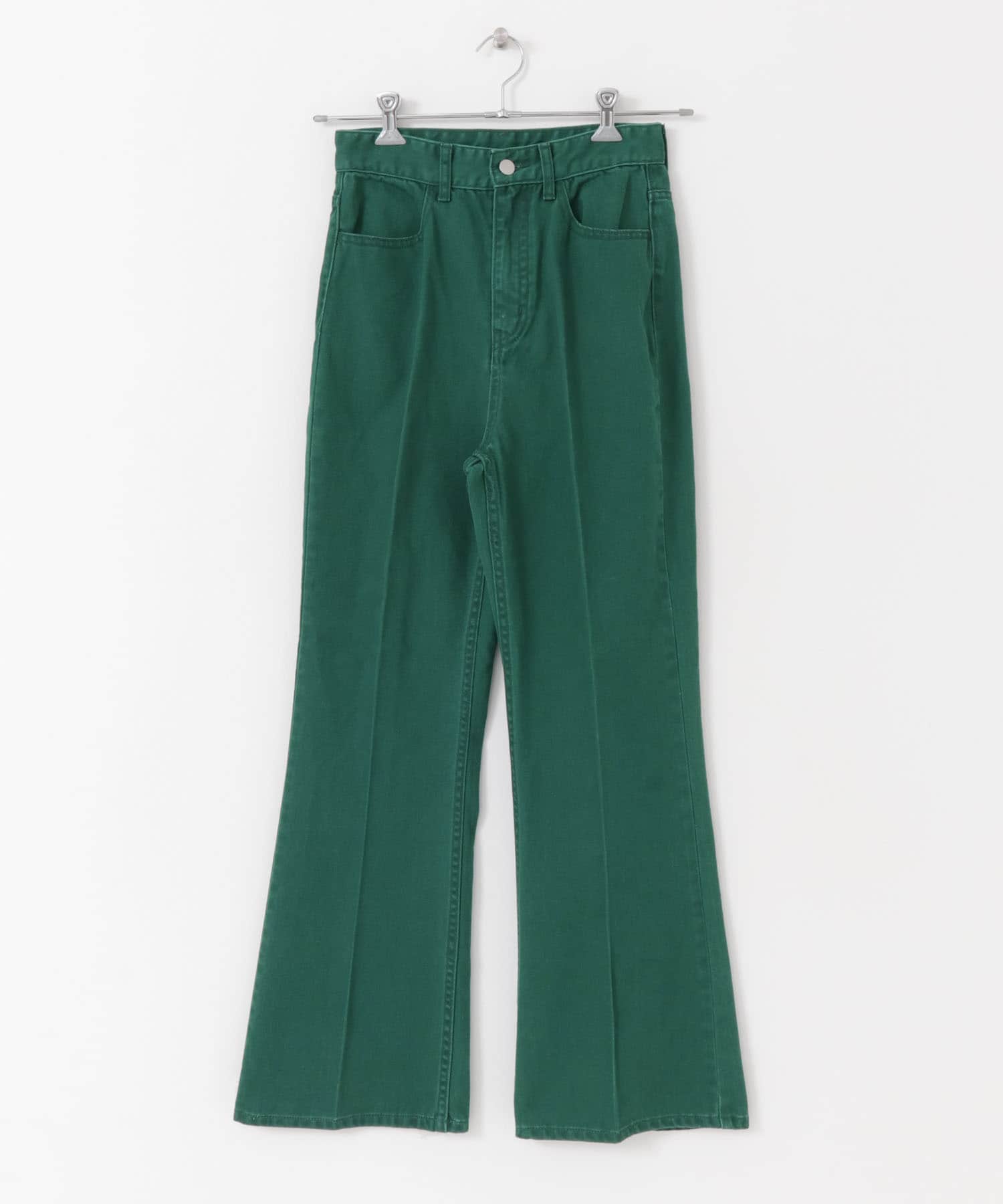 センタープレスフレアデニム GREEN XS