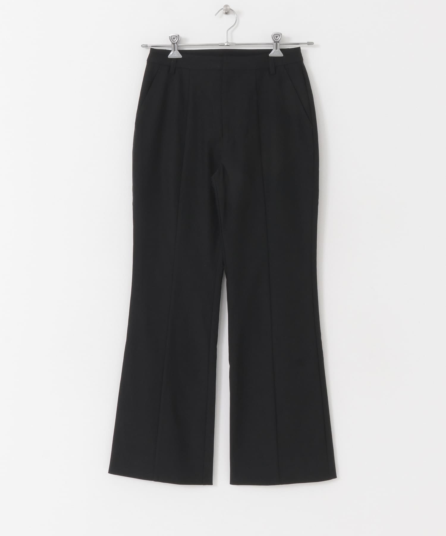 ストレッチセミフレアパンツ BLACK XS