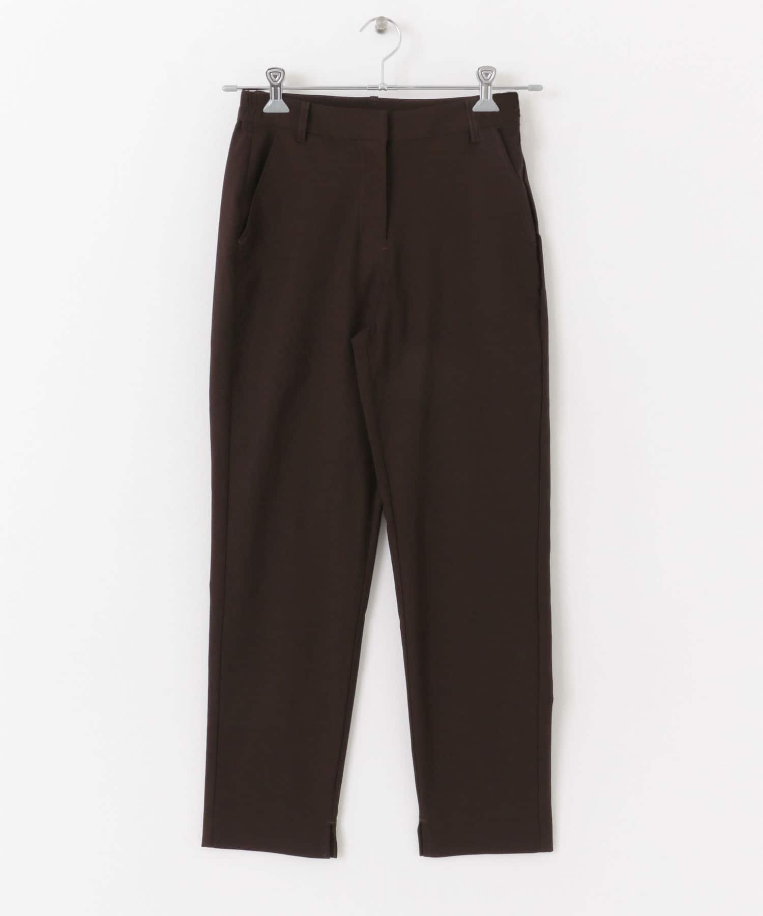 『TALLサイズあり』ストレッチスリムテーパードパンツ BROWN XS