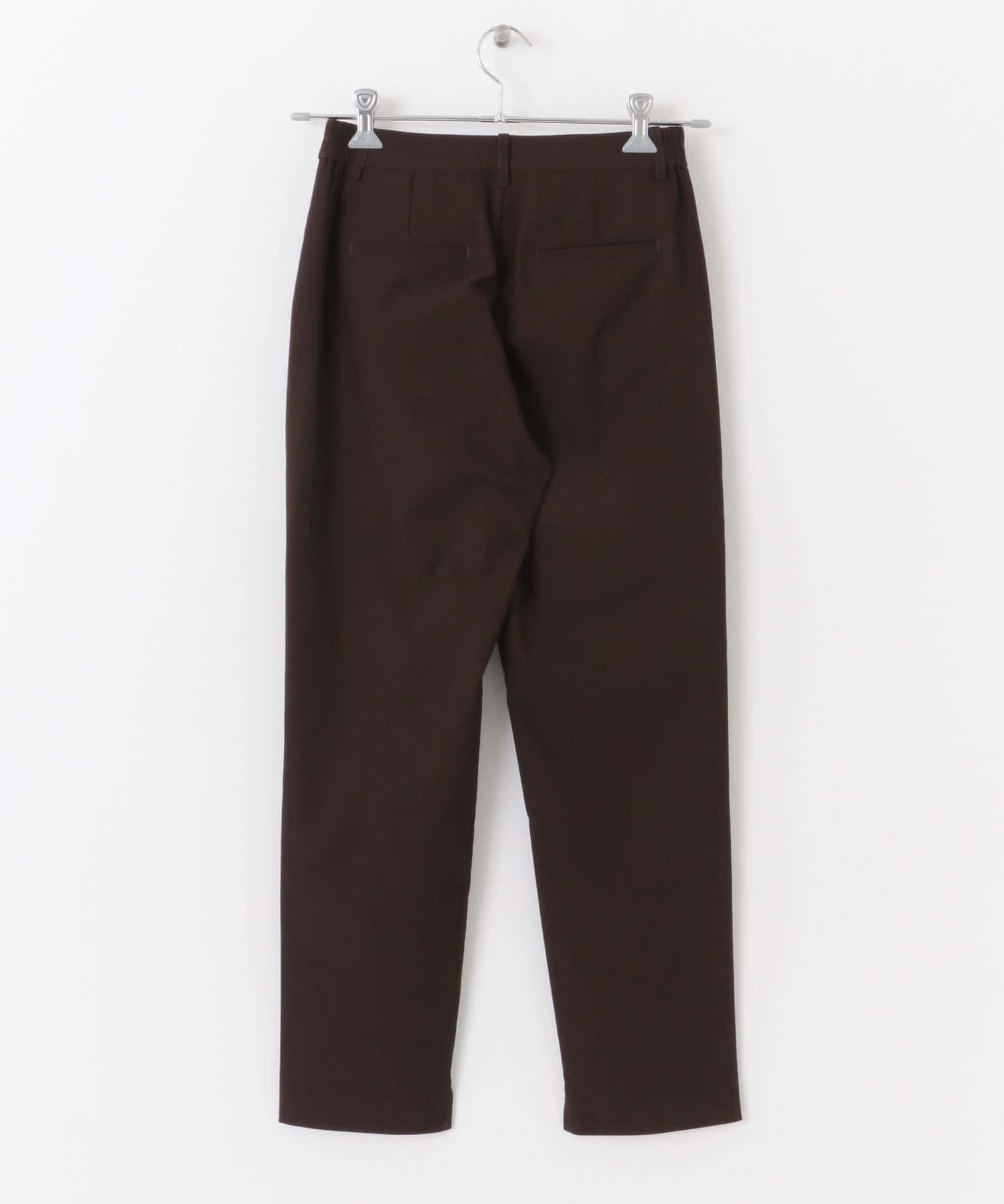 『TALLサイズあり』ストレッチスリムテーパードパンツ BROWN XS