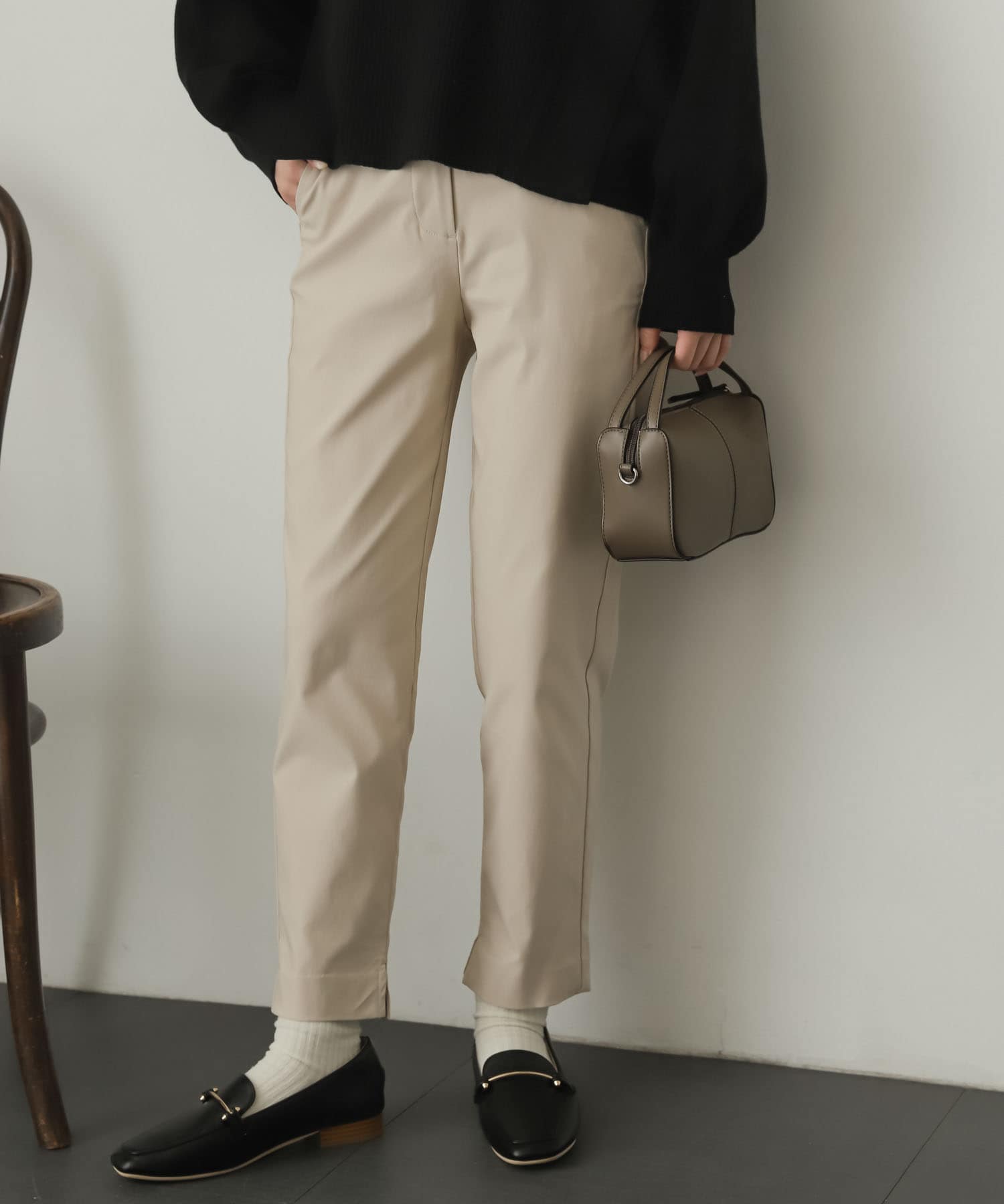 『TALLサイズあり』ストレッチスリムテーパードパンツ