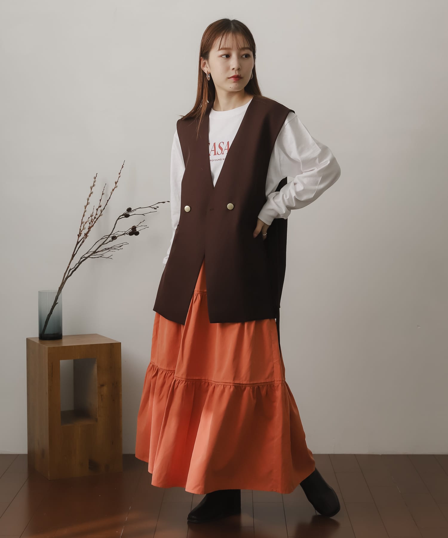身長：156cm サイズ：one