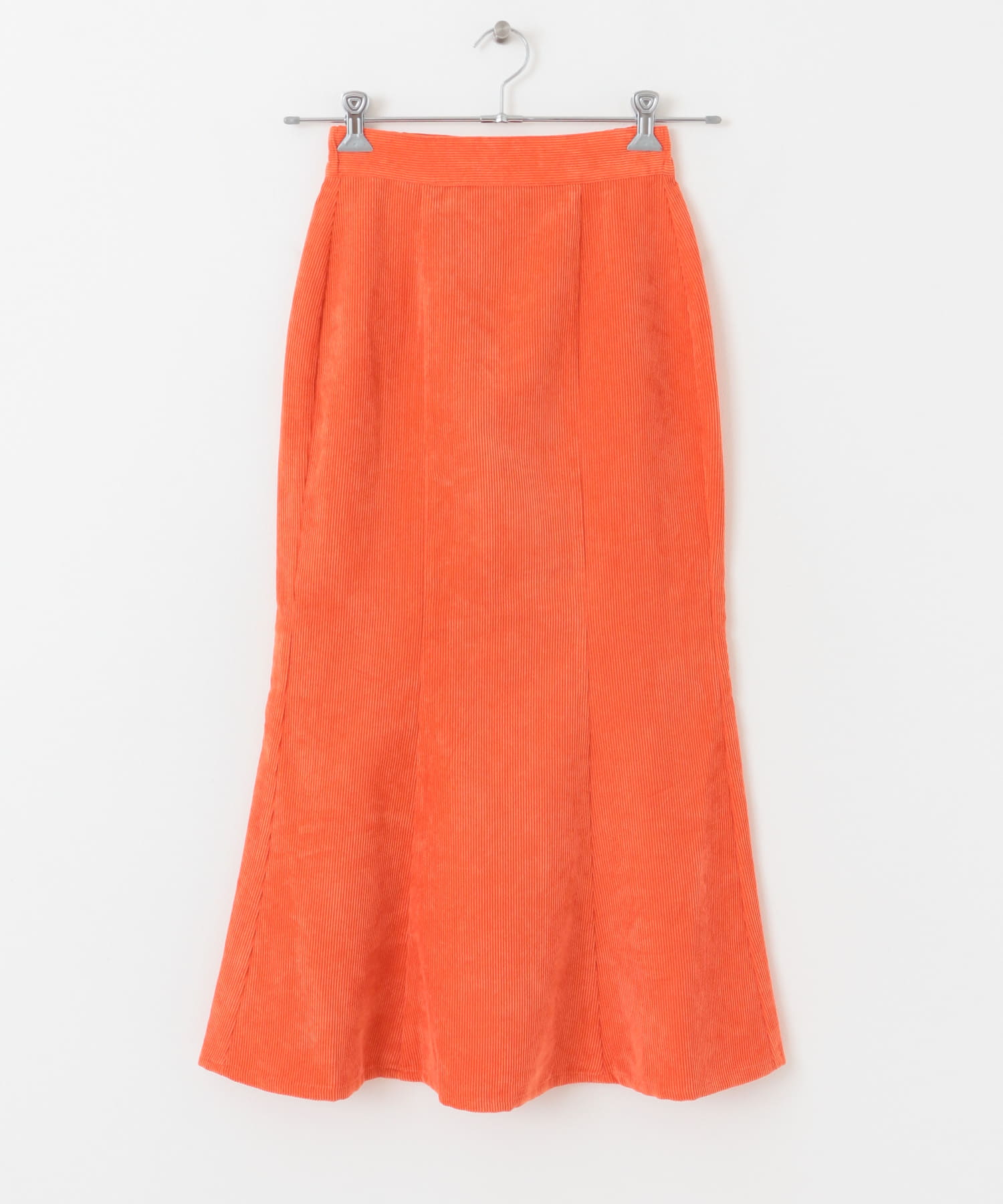 コーデュロイマーメイドスカート ORANGE S