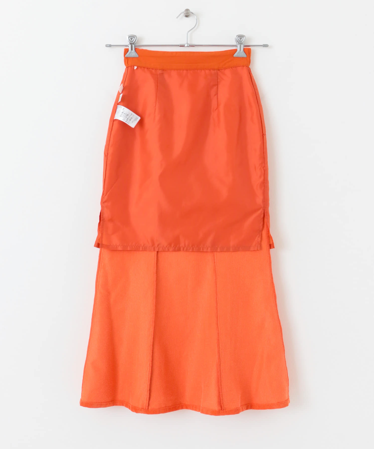 コーデュロイマーメイドスカート ORANGE S