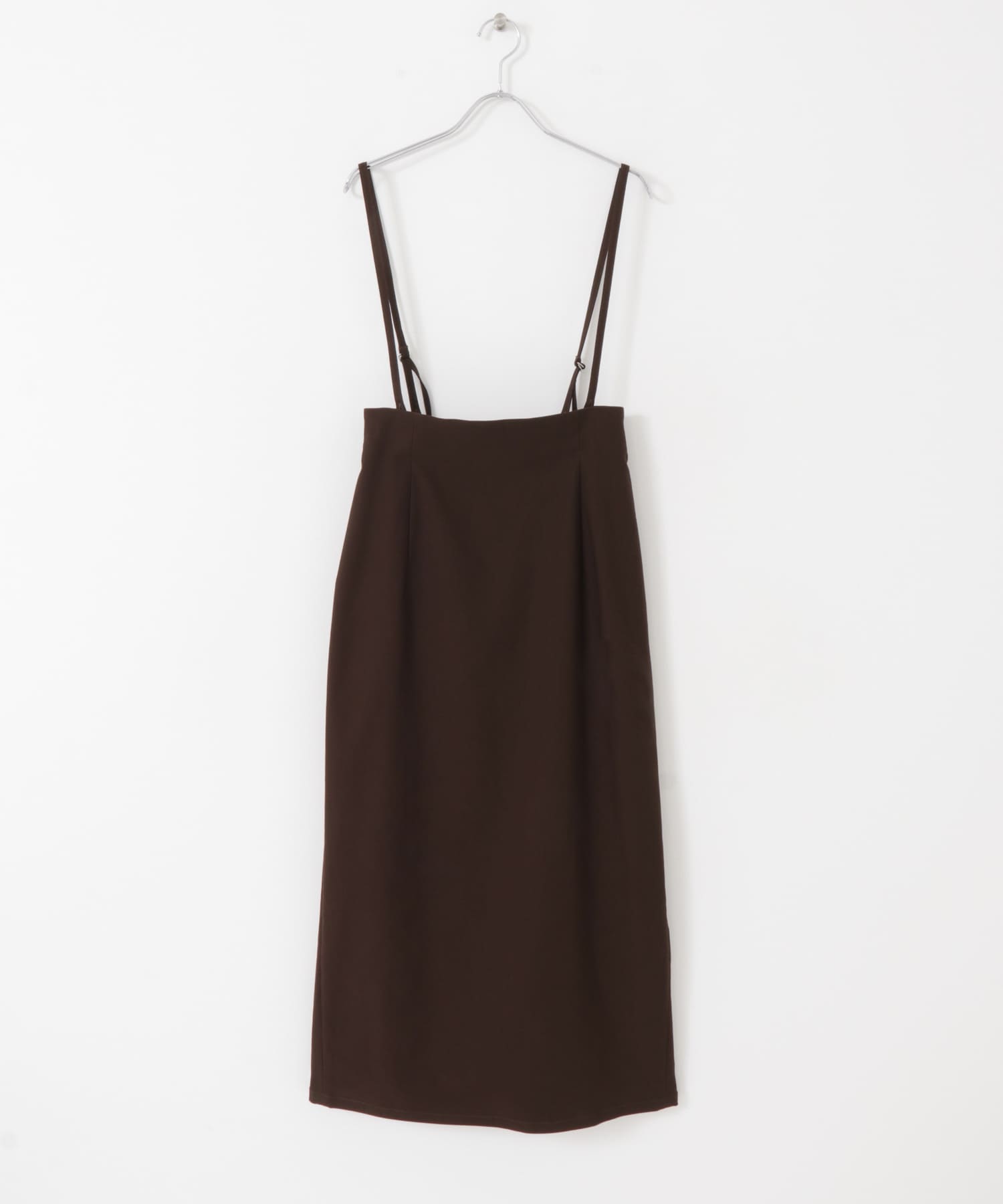 ストレッチサスツキハイウエストスカート BROWN M