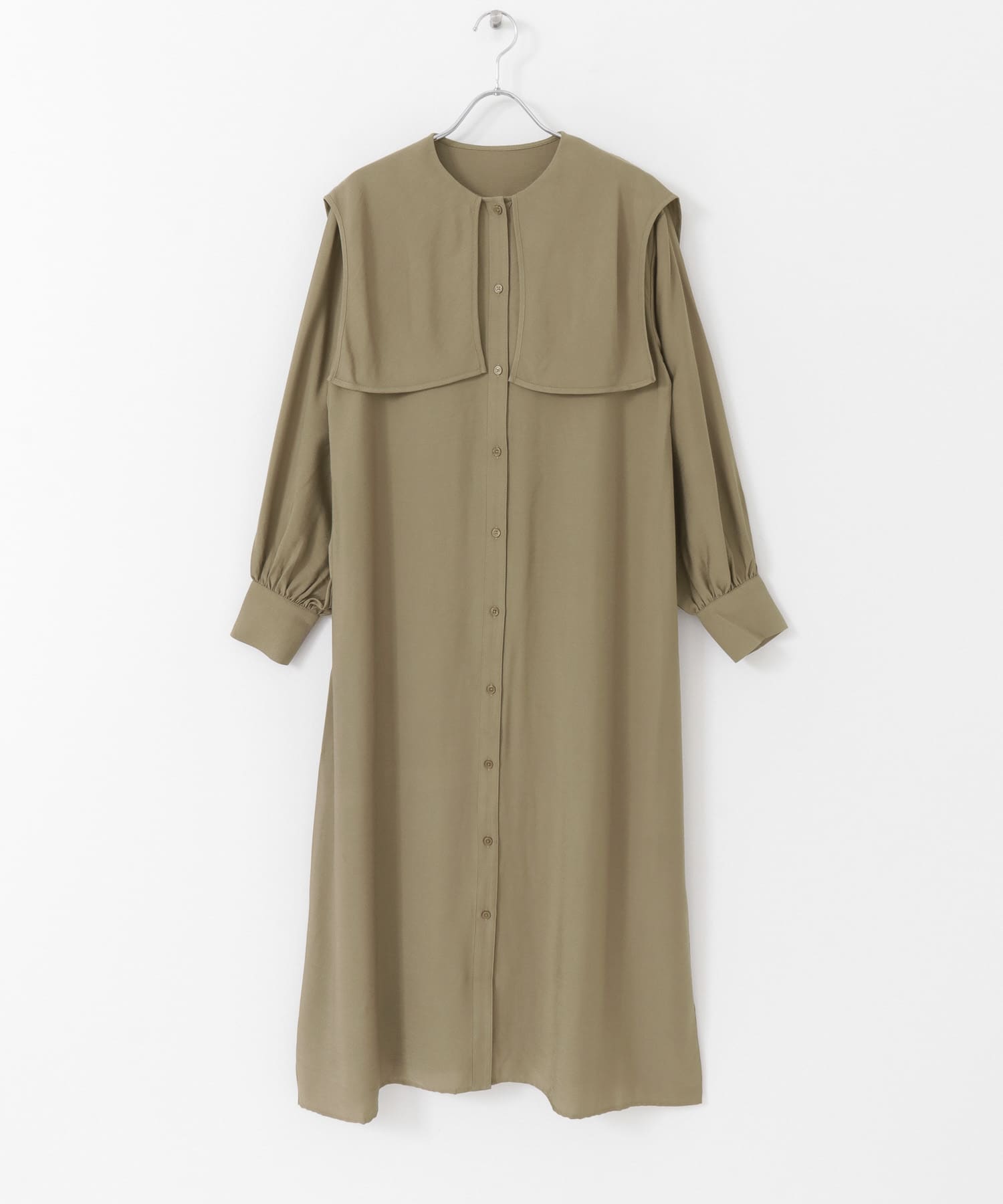 スクエアカラーレイヤードワンピース BEIGE one