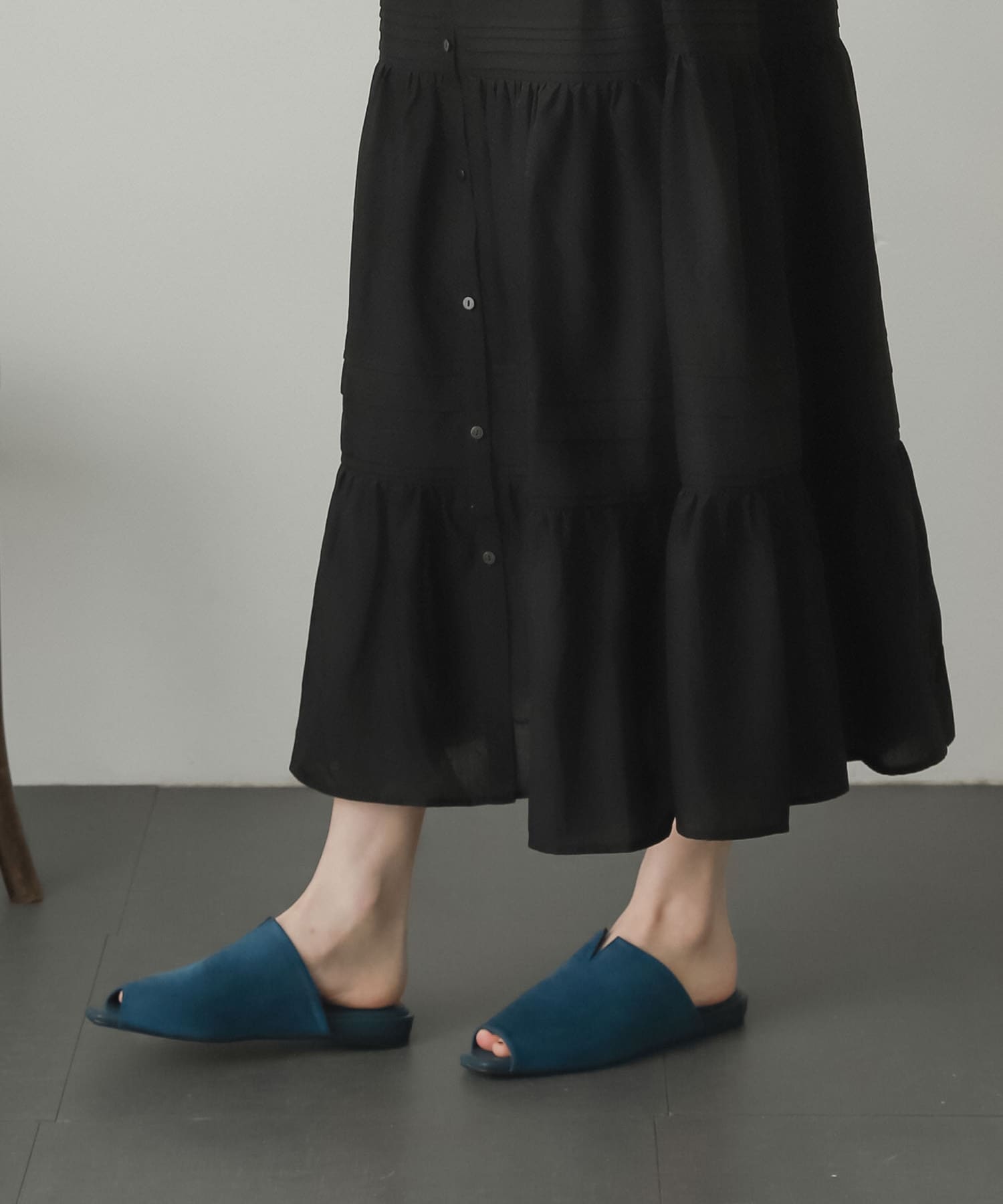 スリットサンダル BLUE S