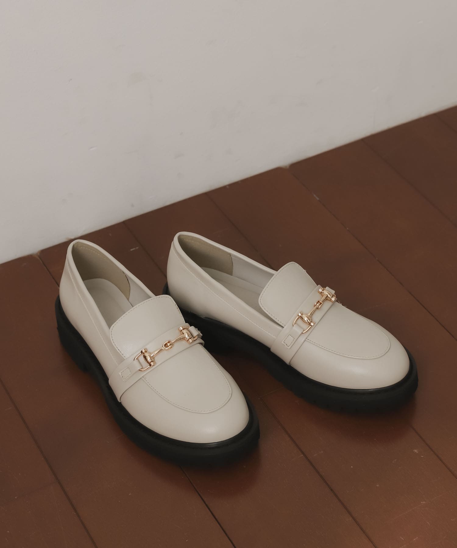 ボリュームソールビットローファー IVORY S