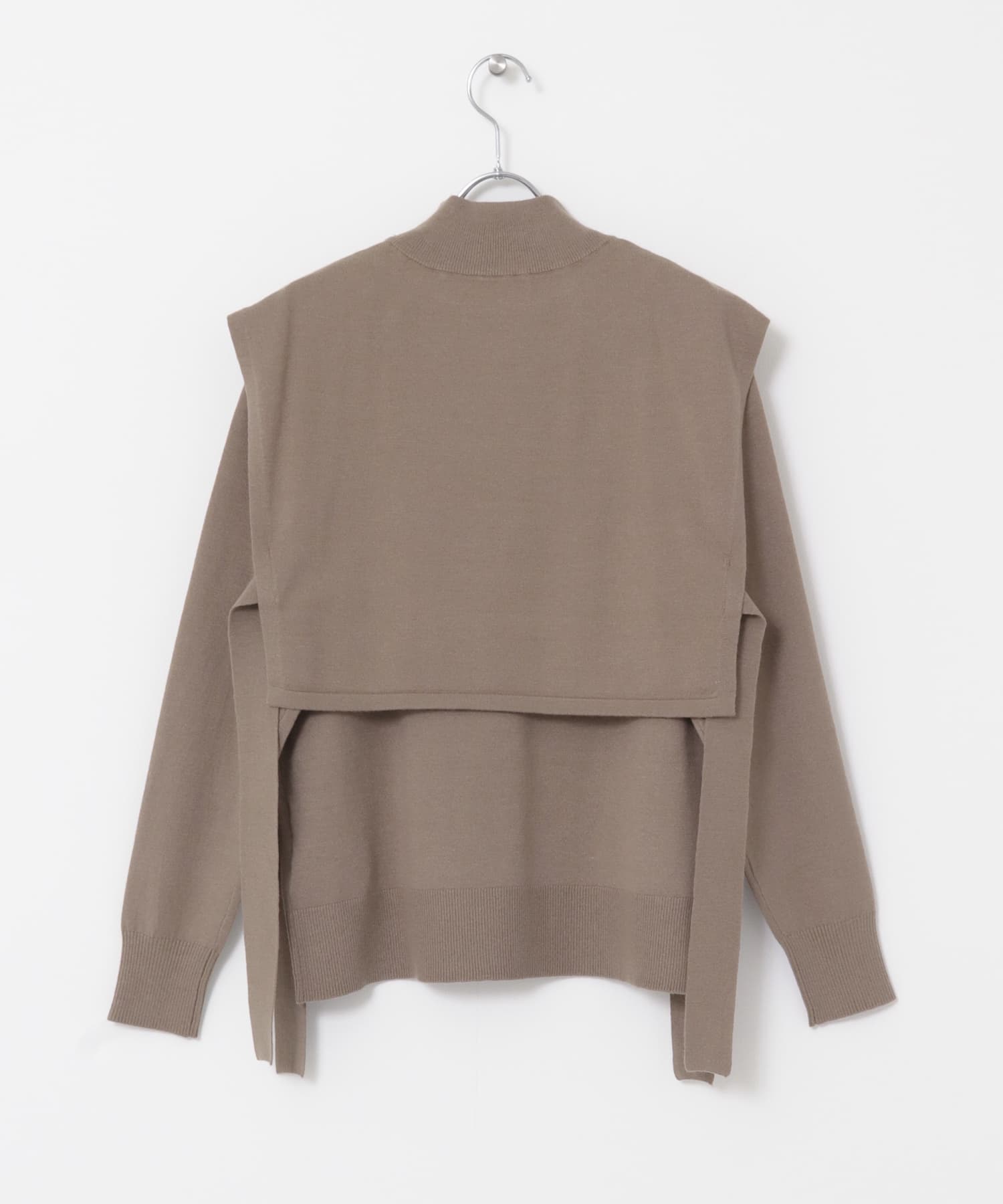 ストレッチレイヤードセーター MOCHA one