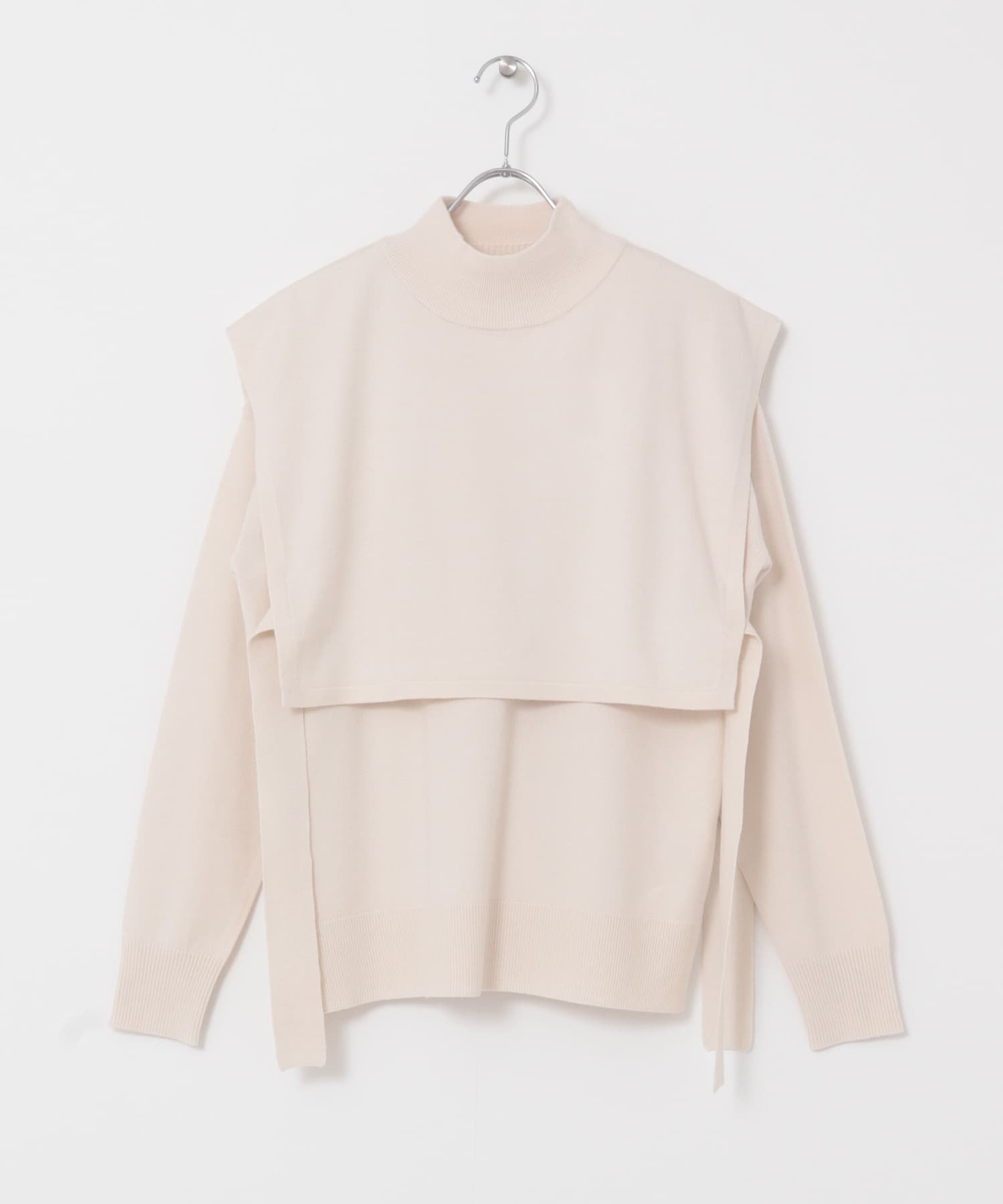 ストレッチレイヤードセーター IVORY one