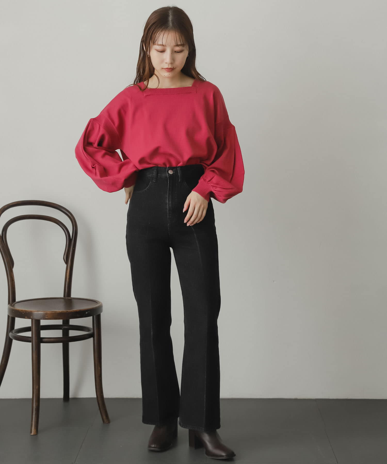 身長：156cm サイズ：one