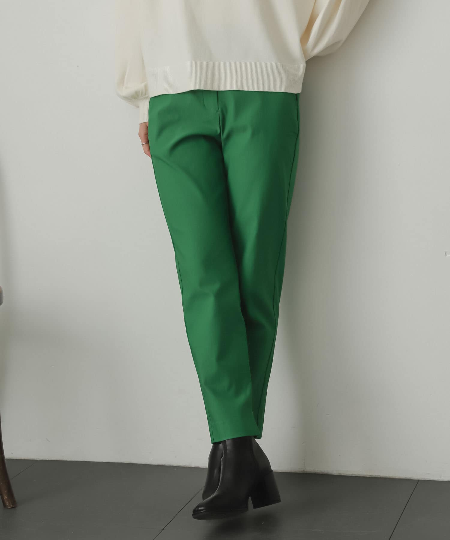 Tallサイズあり』ウラキモウストレッチスリムテーパードパンツ(XS