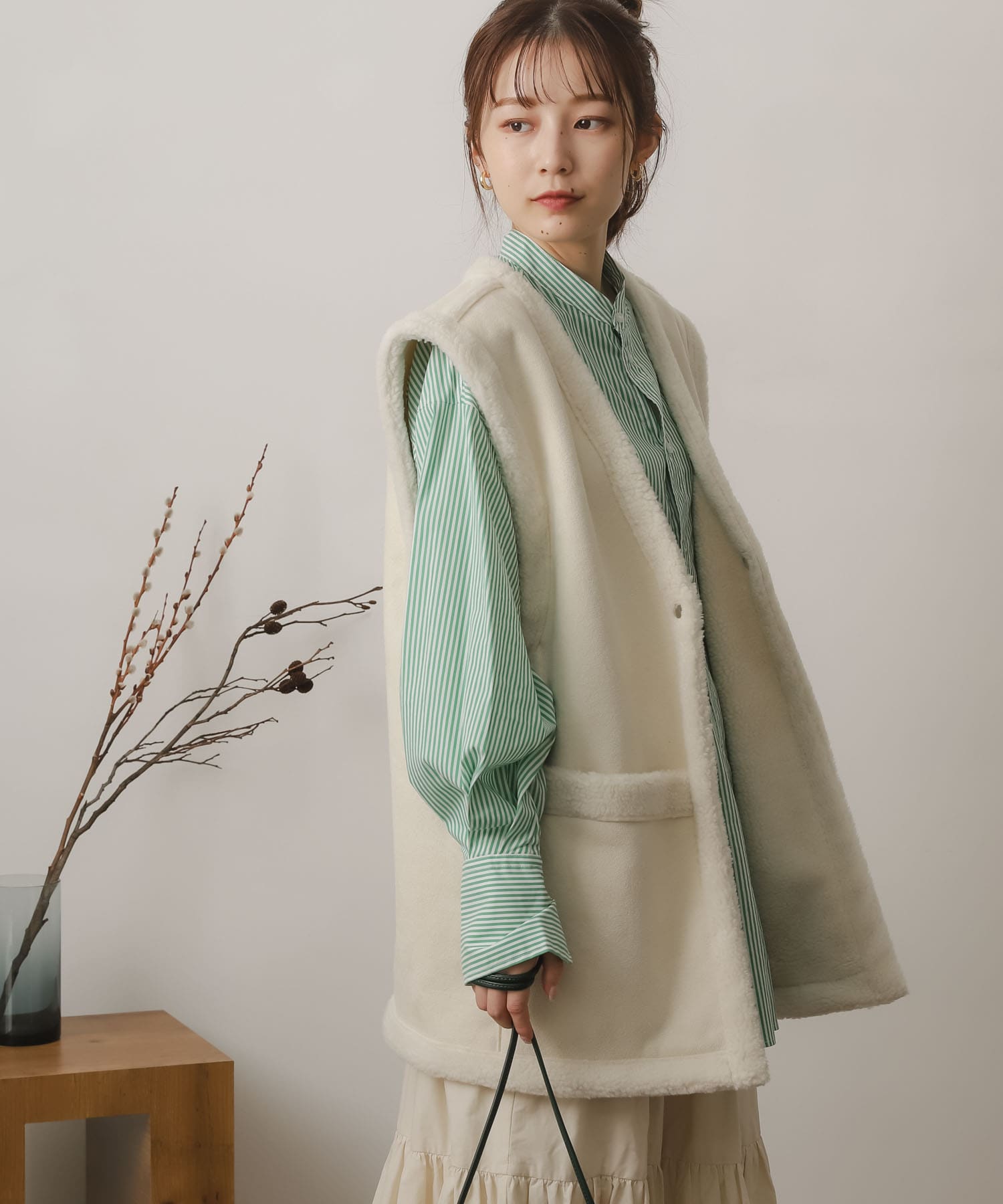身長：156cm サイズ：one