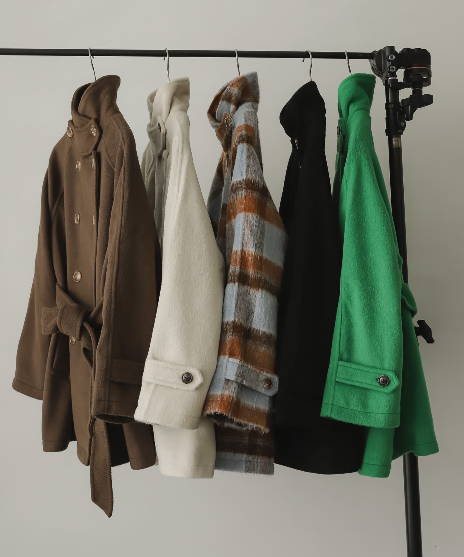 ウールライク2WAYステンカラーミドルコート BLACK one