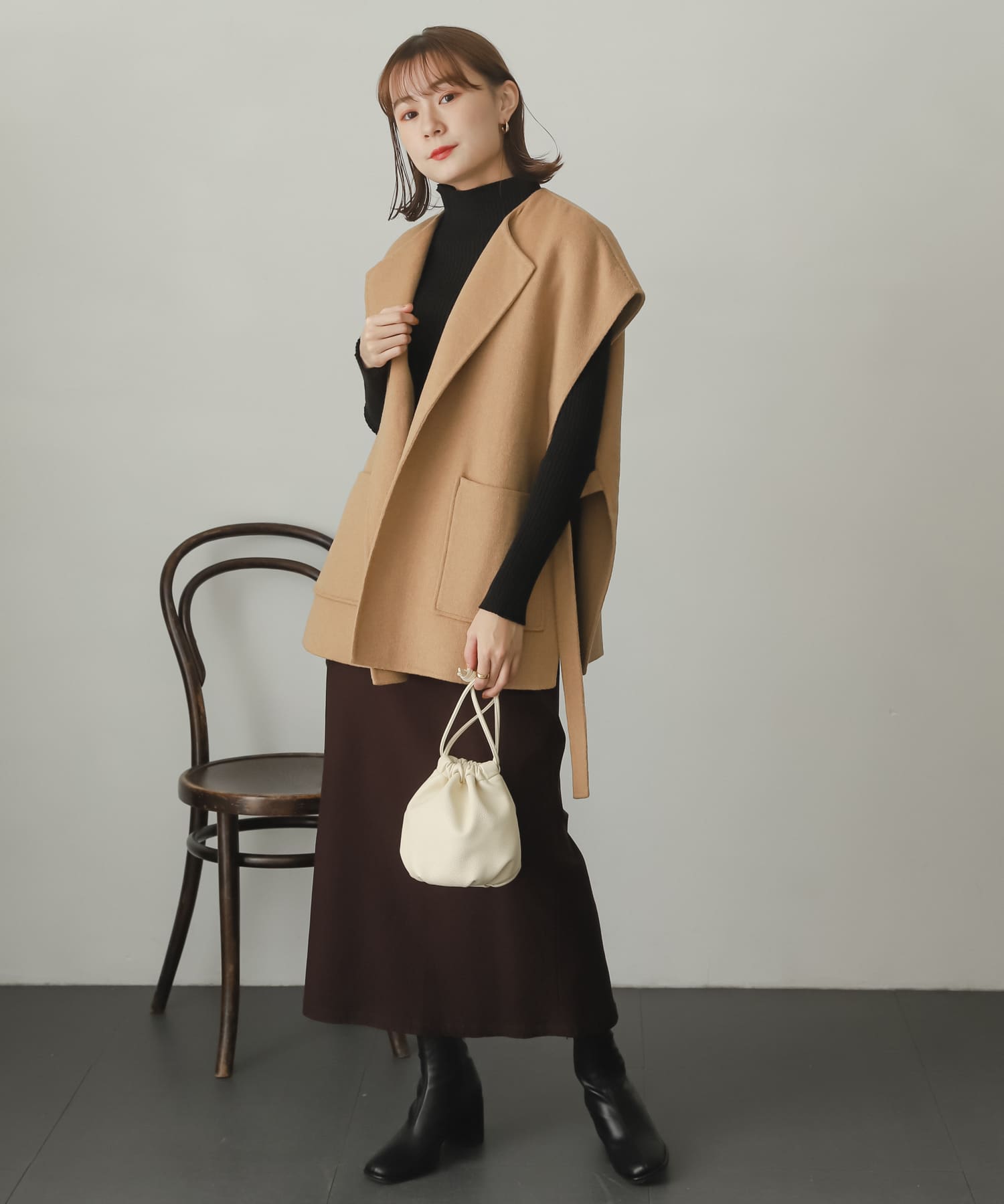 身長：162cm サイズ：one