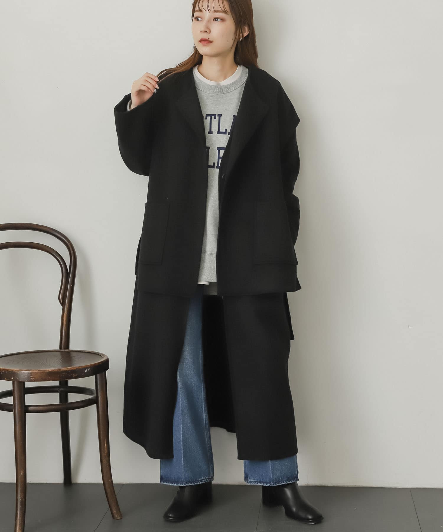 身長：156cm サイズ：one