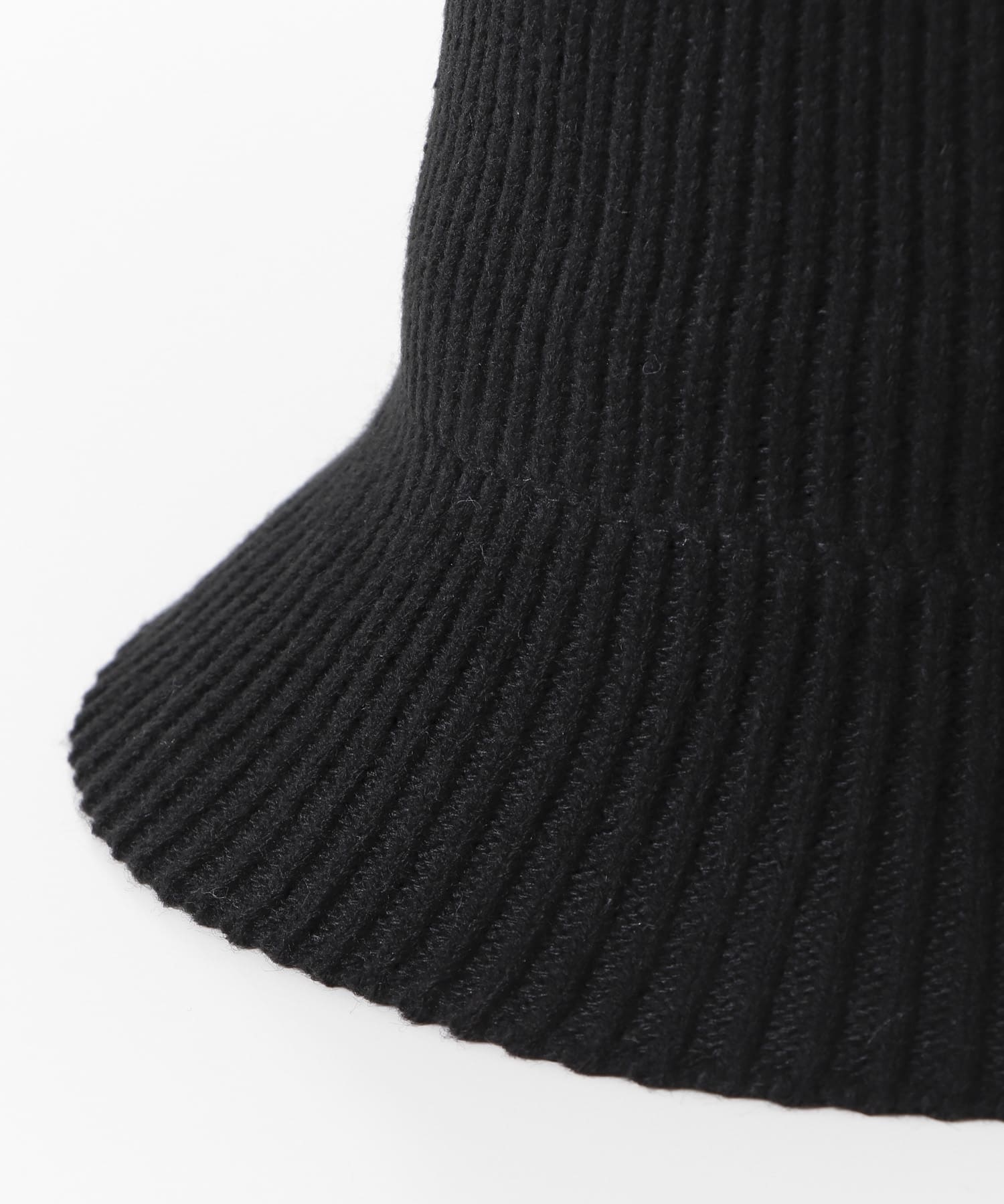 ニットバケットハット BLACK one