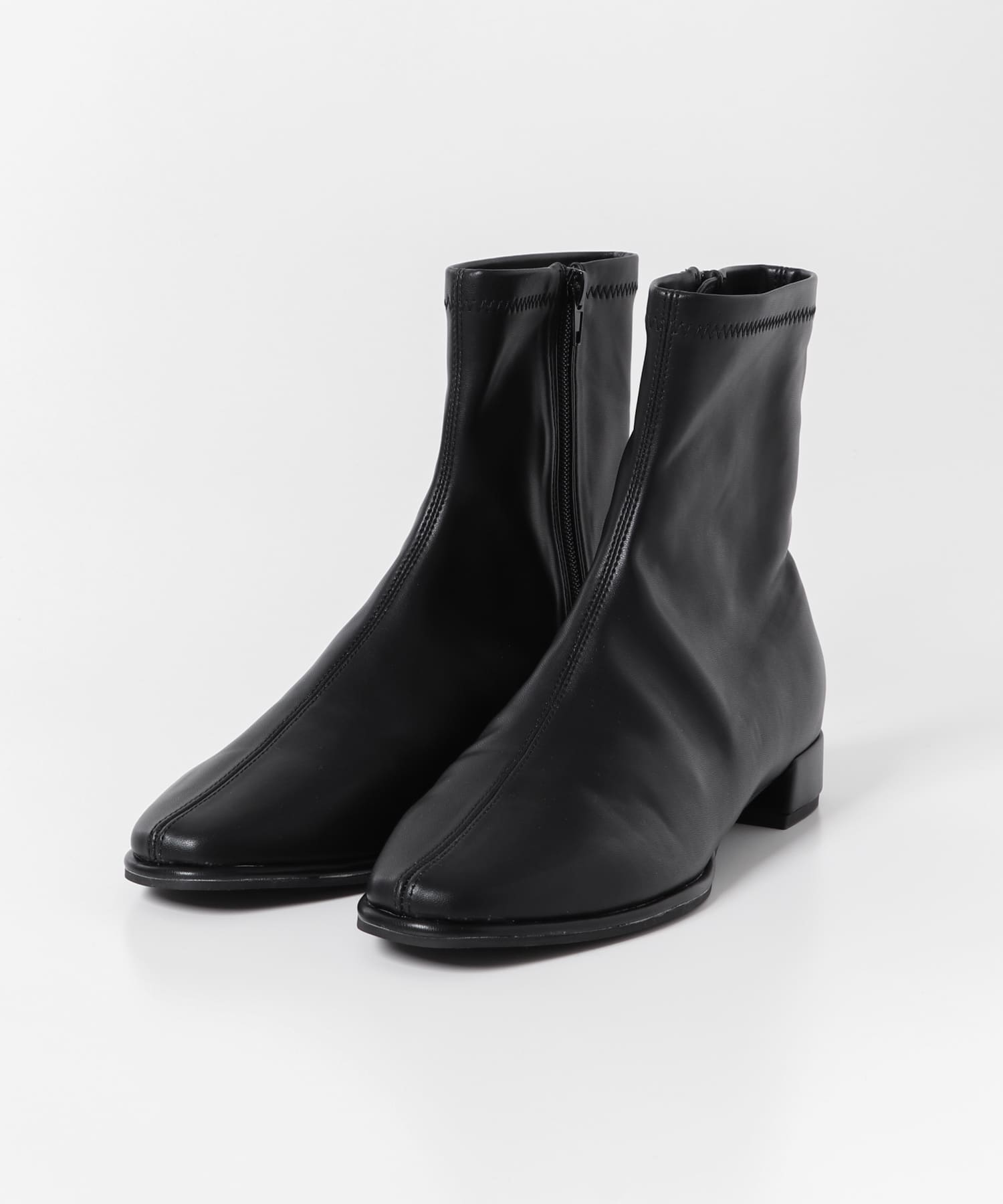 etre tokyo センターシームスクエアトゥブーツ BROWN 37 ETRE TOKYO