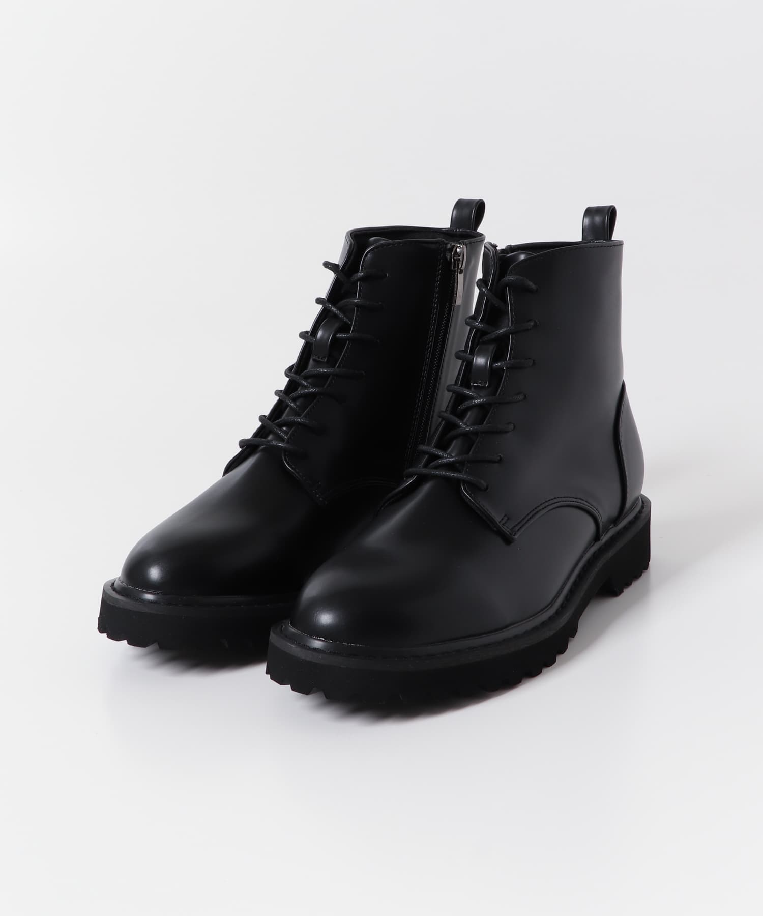 レースアップブーツ BLACK S