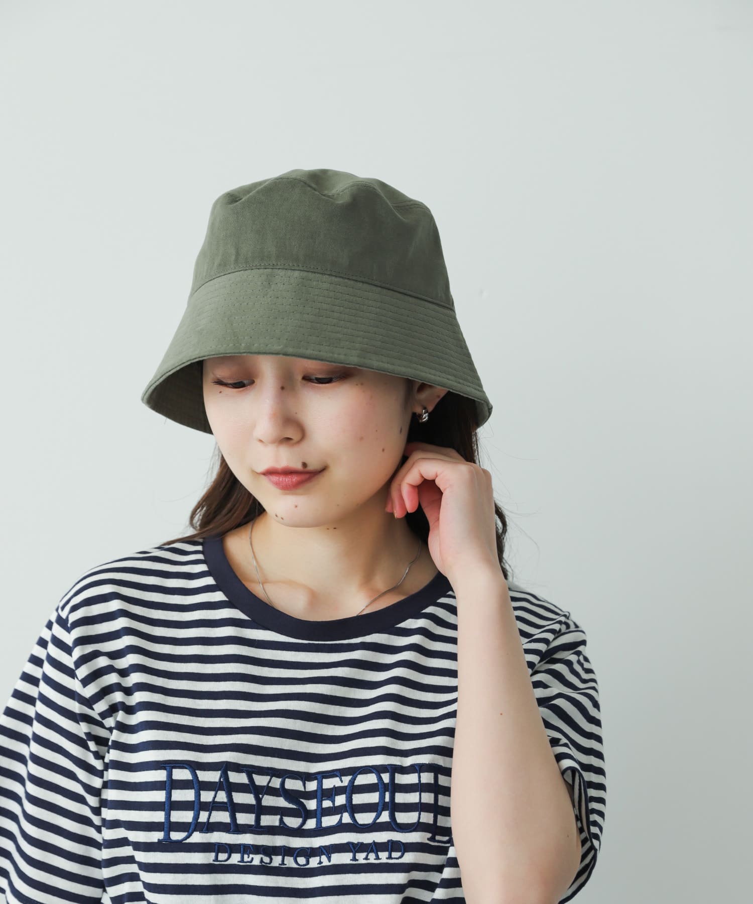 『ユニセックス』ツイルバケットハット L.KHAKI one