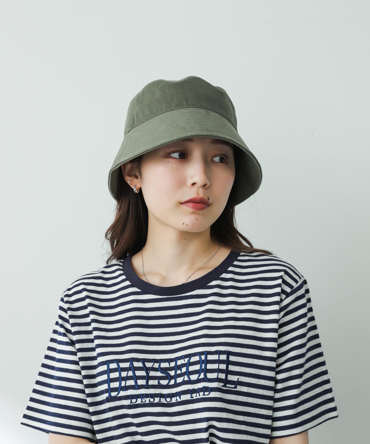 『ユニセックス』ツイルバケットハット L.KHAKI one