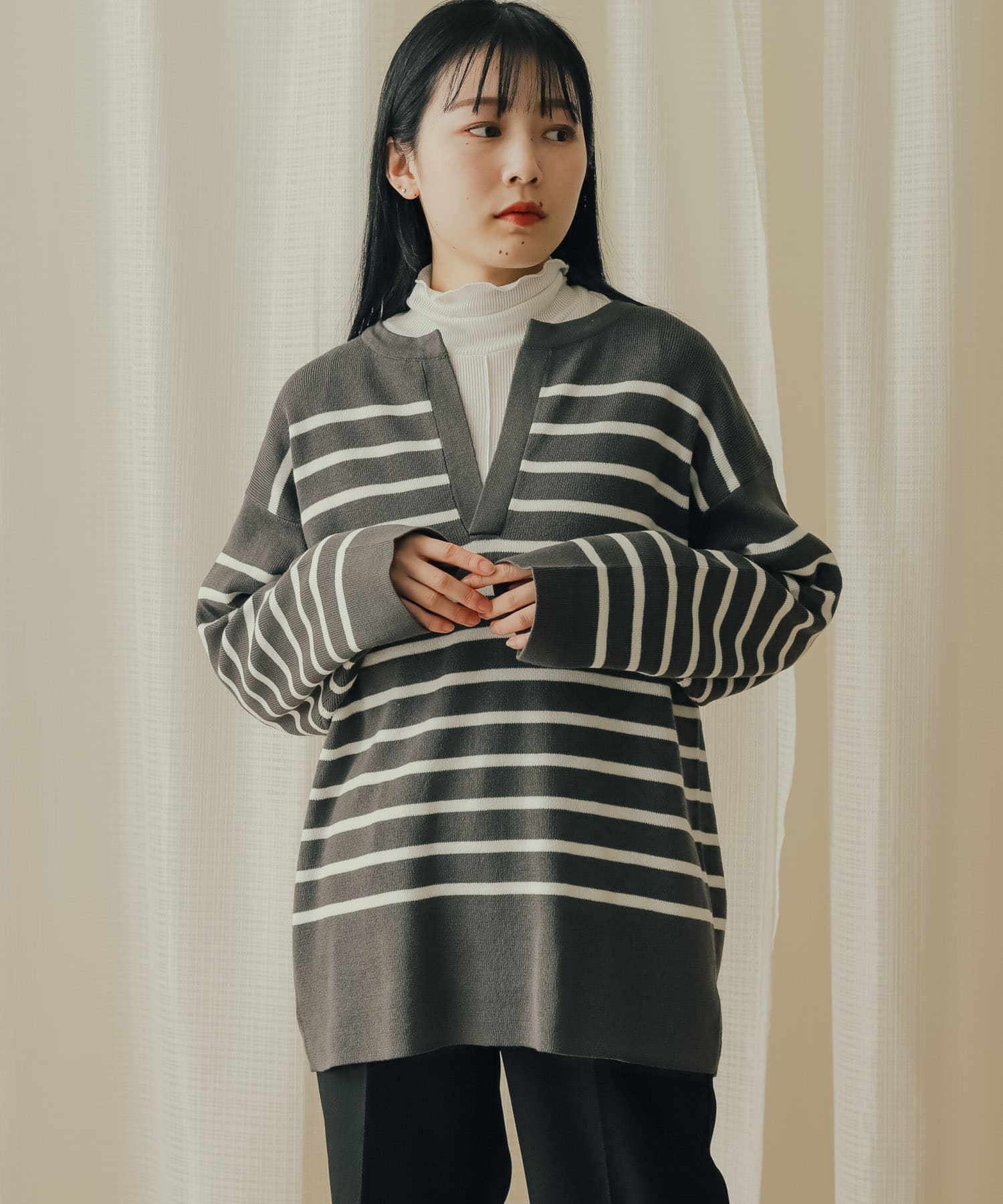 身長：156cm サイズ：one