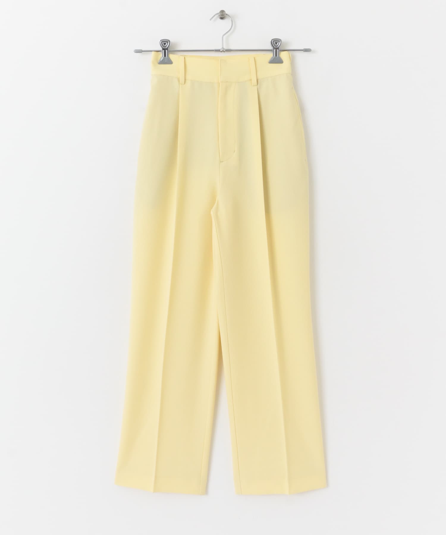センタープレススラックスパンツ YELLOW XS