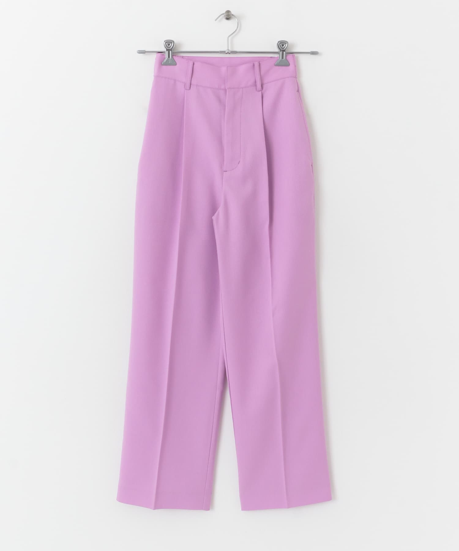 センタープレススラックスパンツ PINK XS