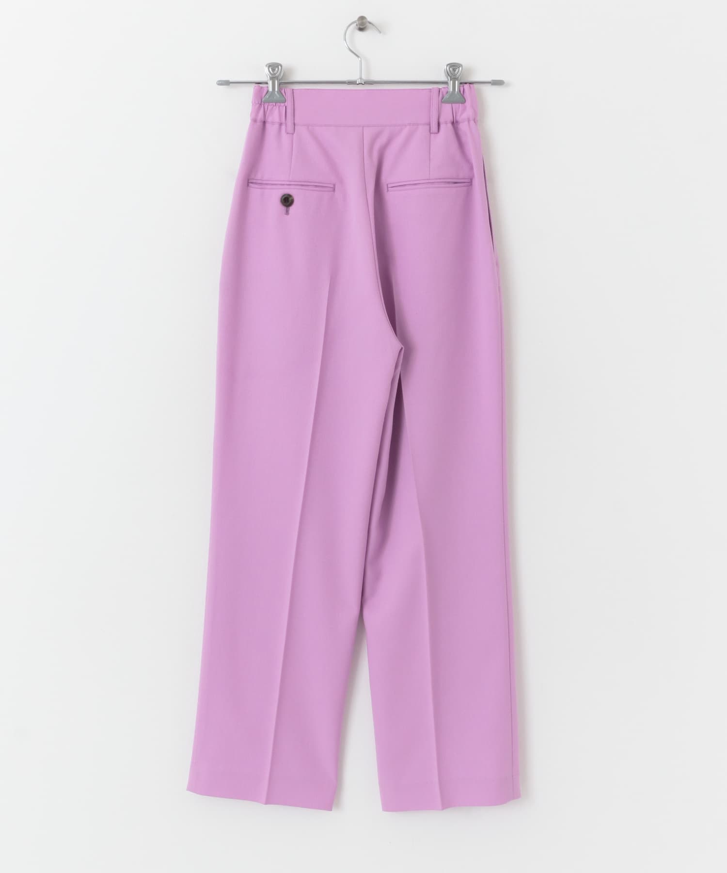 センタープレススラックスパンツ PINK XS