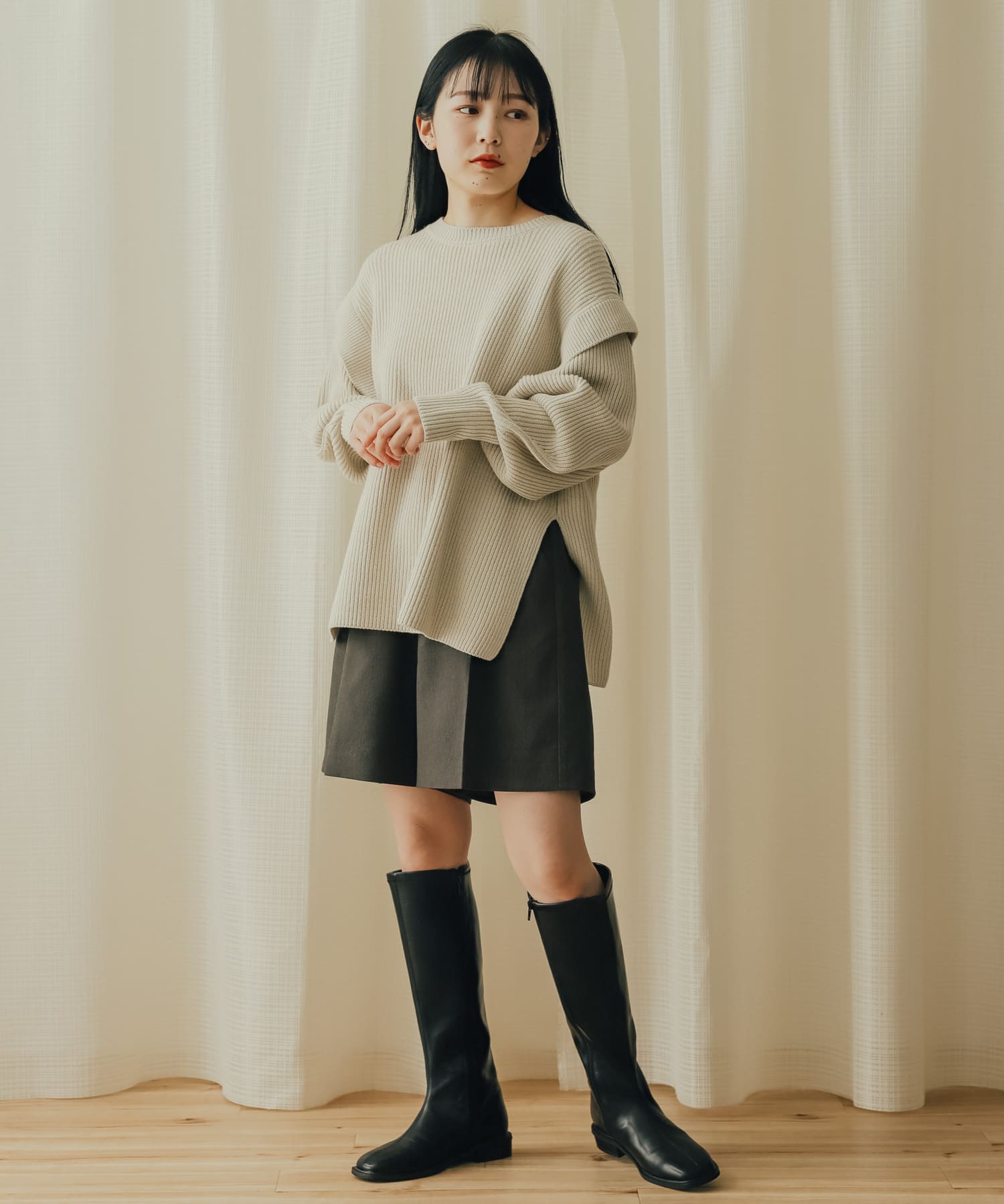 身長：156cm サイズ：M