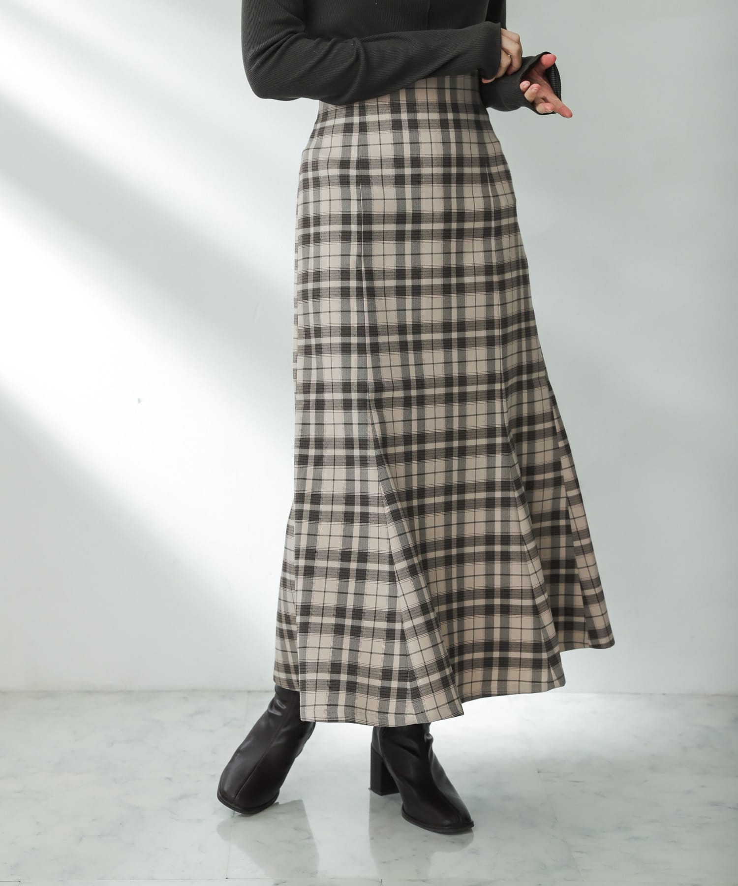 チェックマーメイドスカート(S L.GRAY): スカート｜URBAN RESEARCH公式