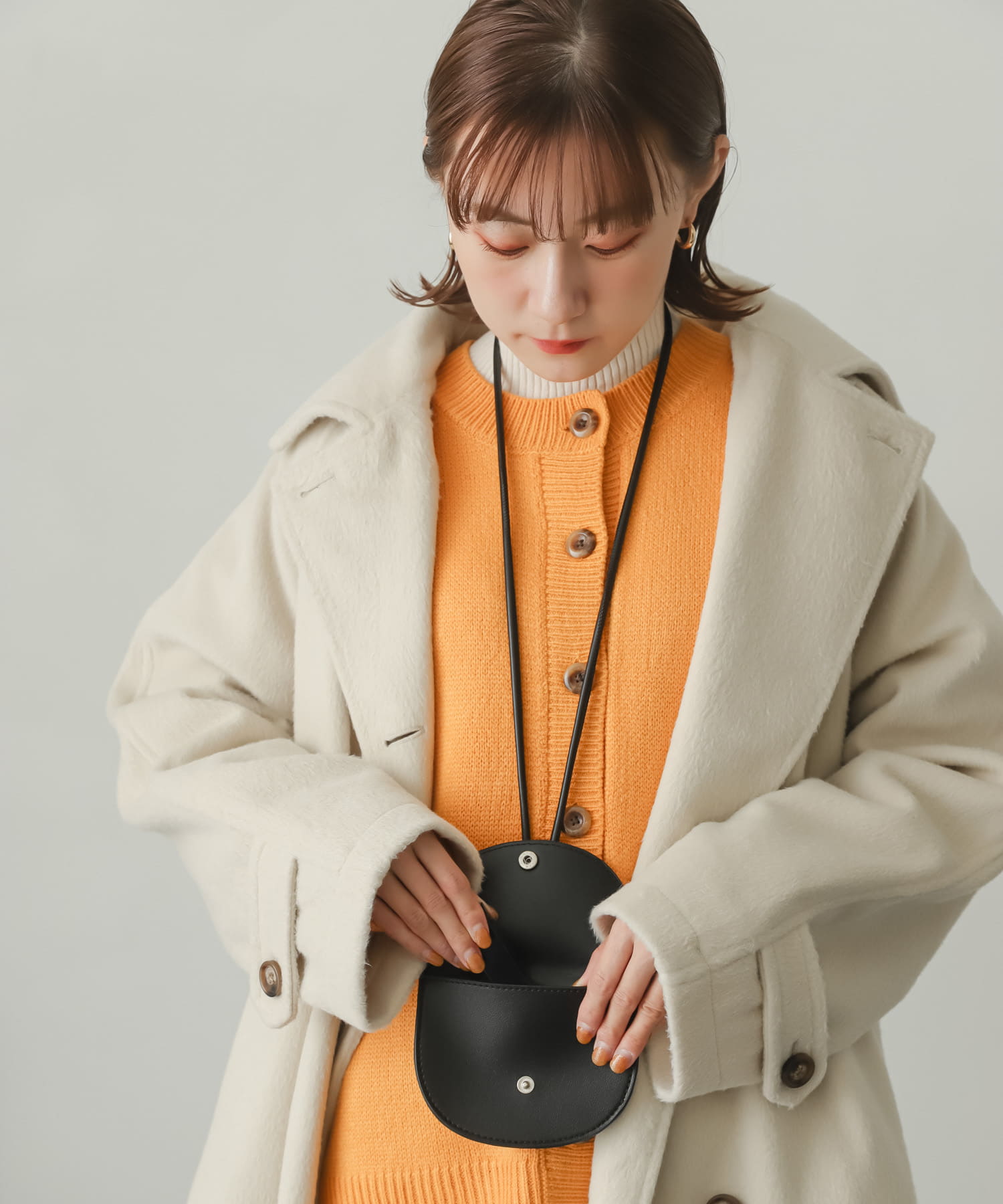 ミニフラップショルダーバッグ BLACK one