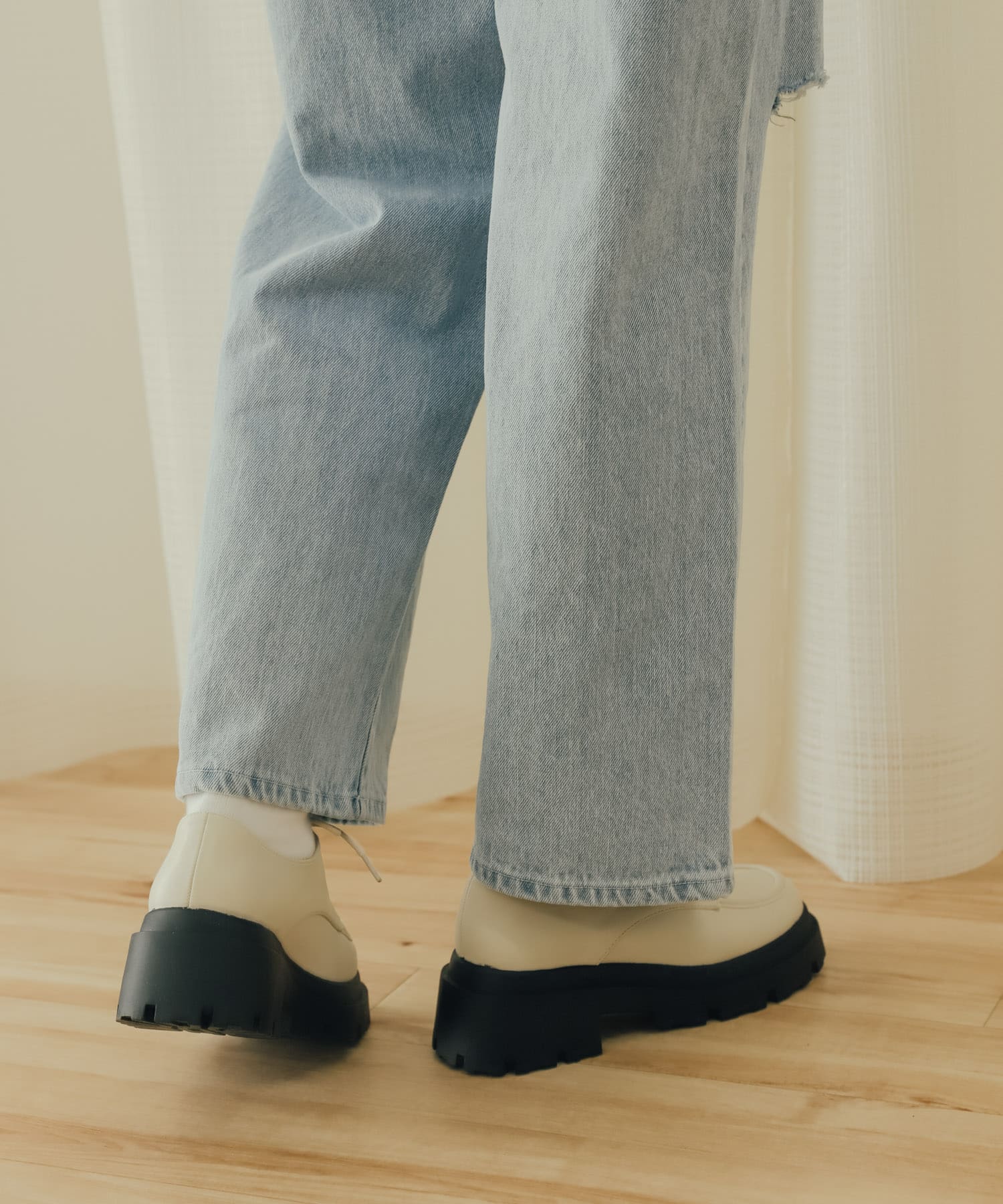 Tストラップボリュームソールシューズ IVORY S