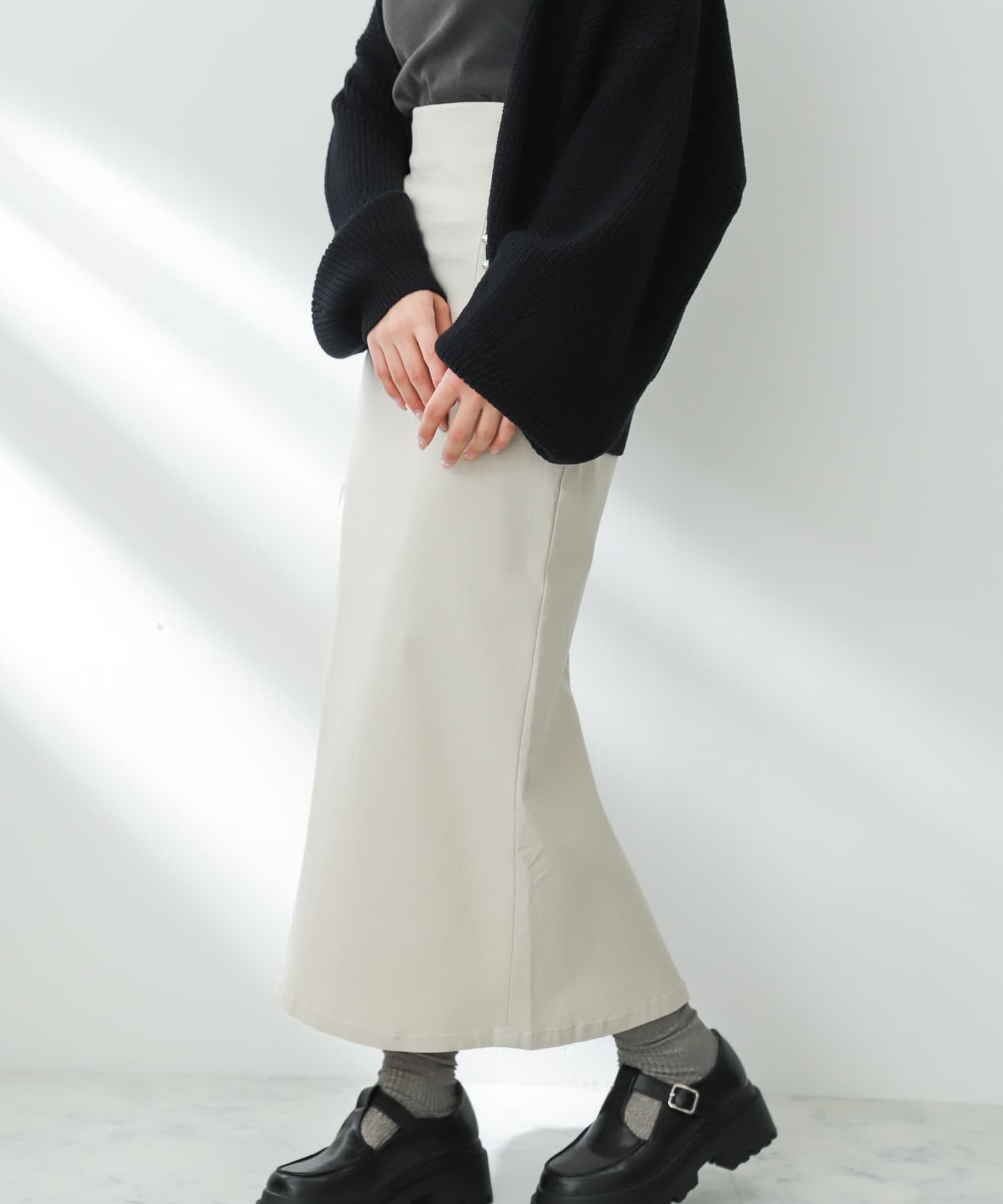 Tストラップボリュームソールシューズ BLACK S