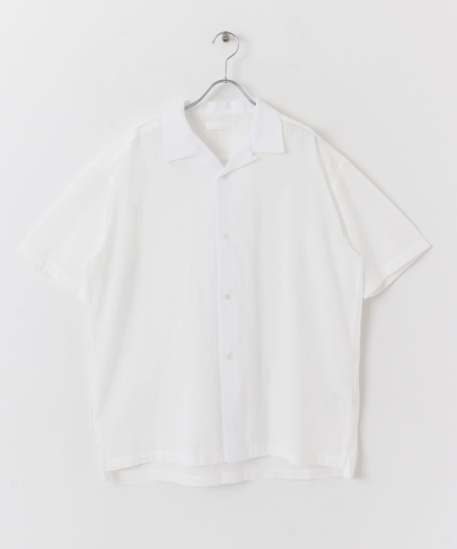 シアーシャンブレーオープンカラーシャツ WHITE M