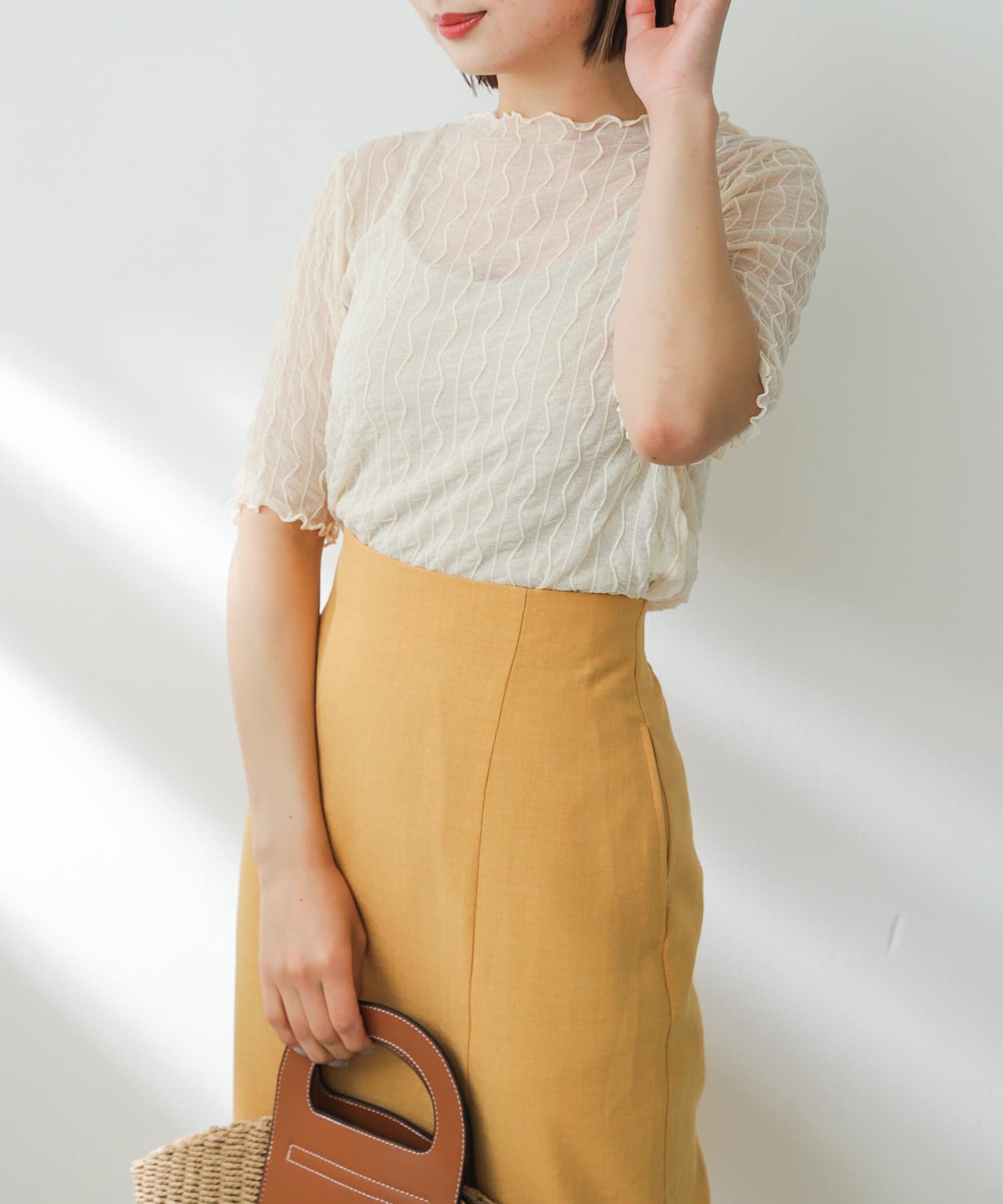 身長：158cm サイズ：one