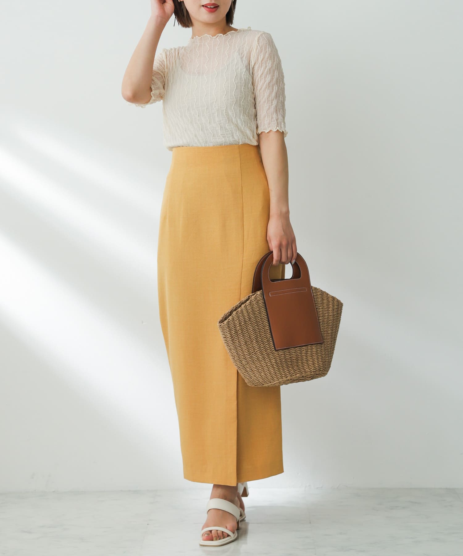 身長：158cm サイズ：one