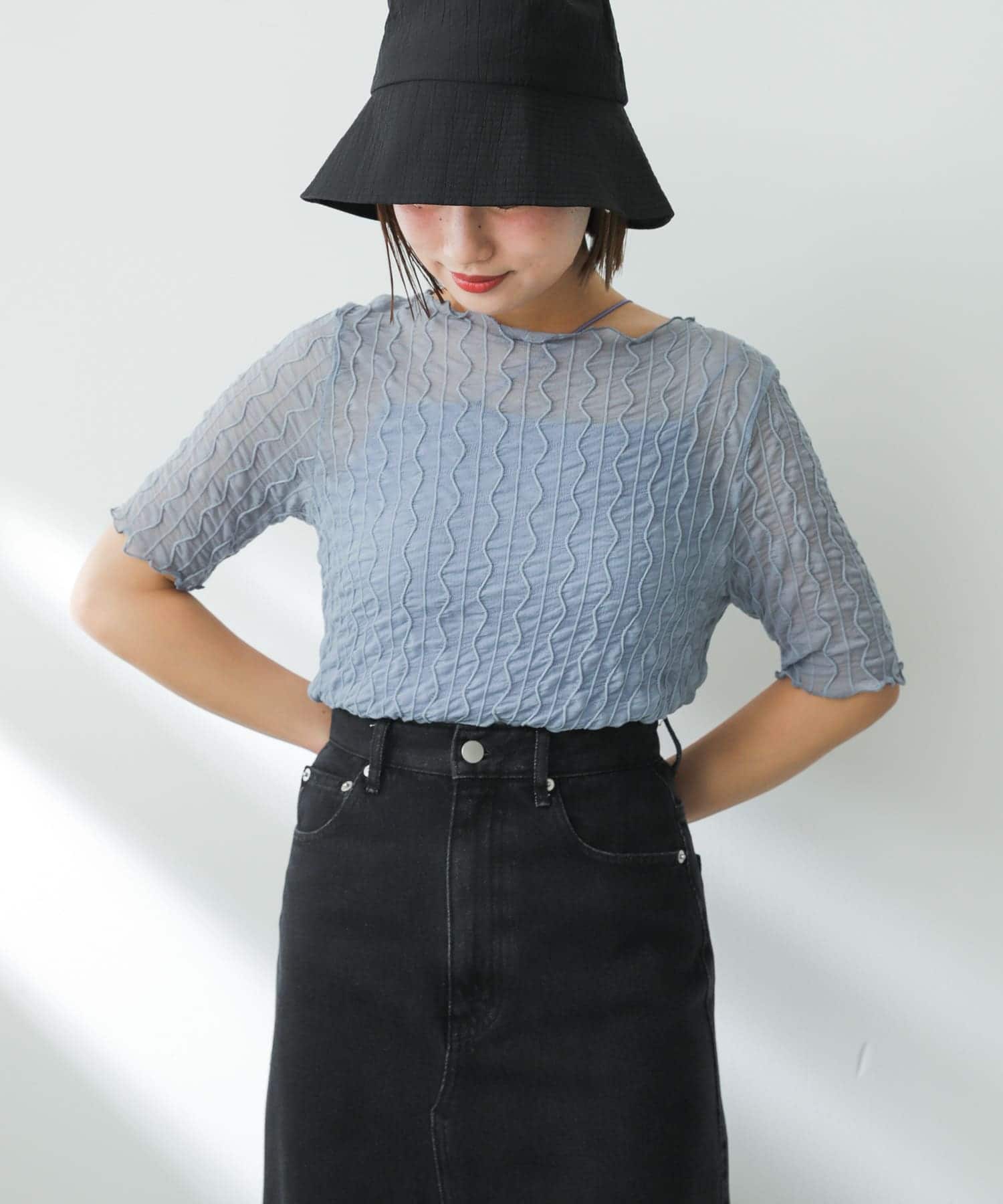 身長：158cm サイズ：one