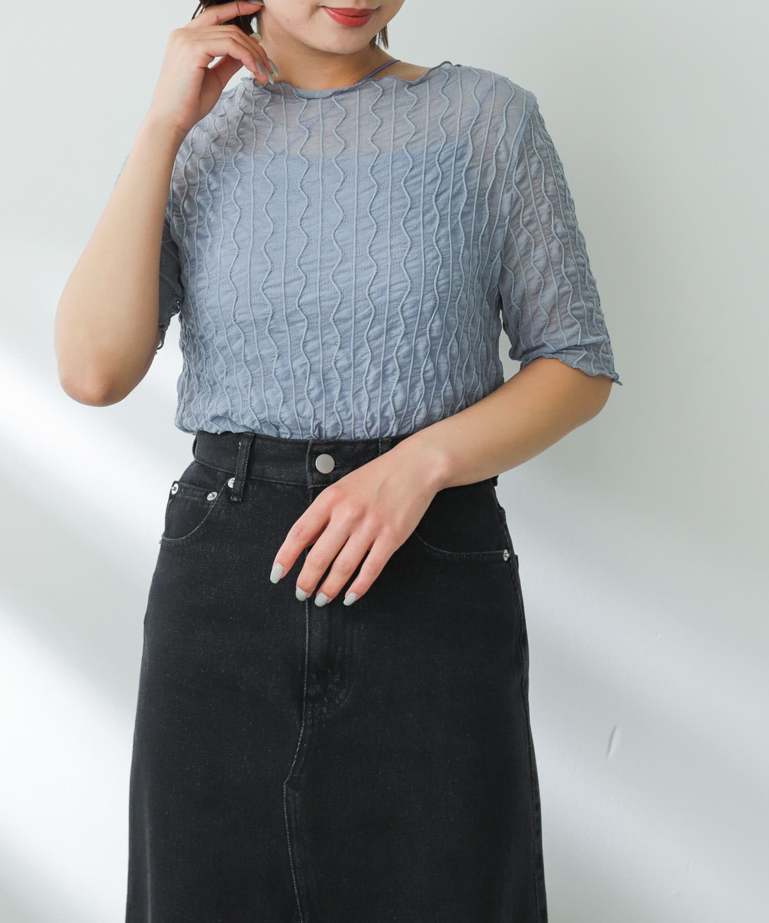 身長：158cm サイズ：one