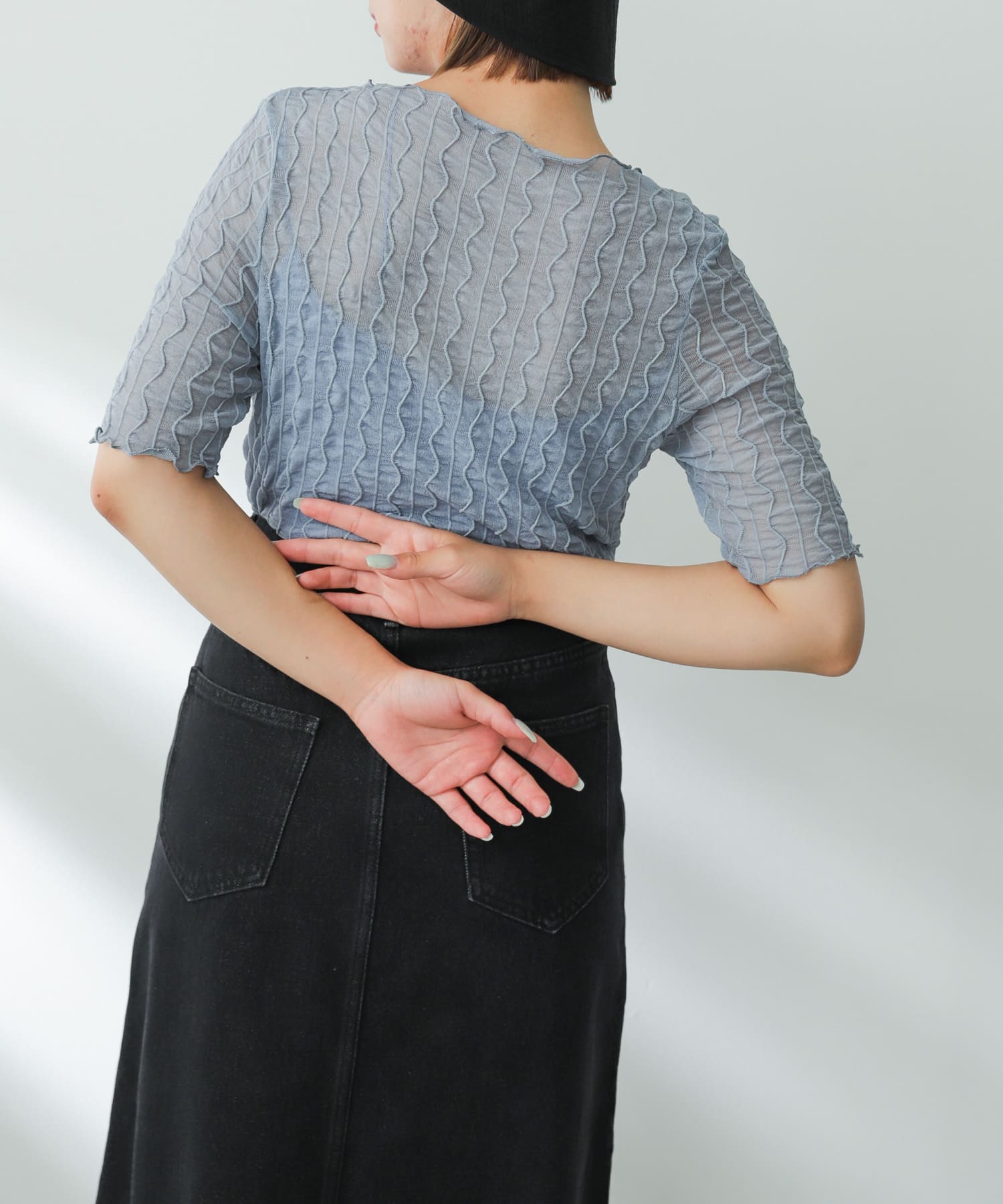 身長：158cm サイズ：one