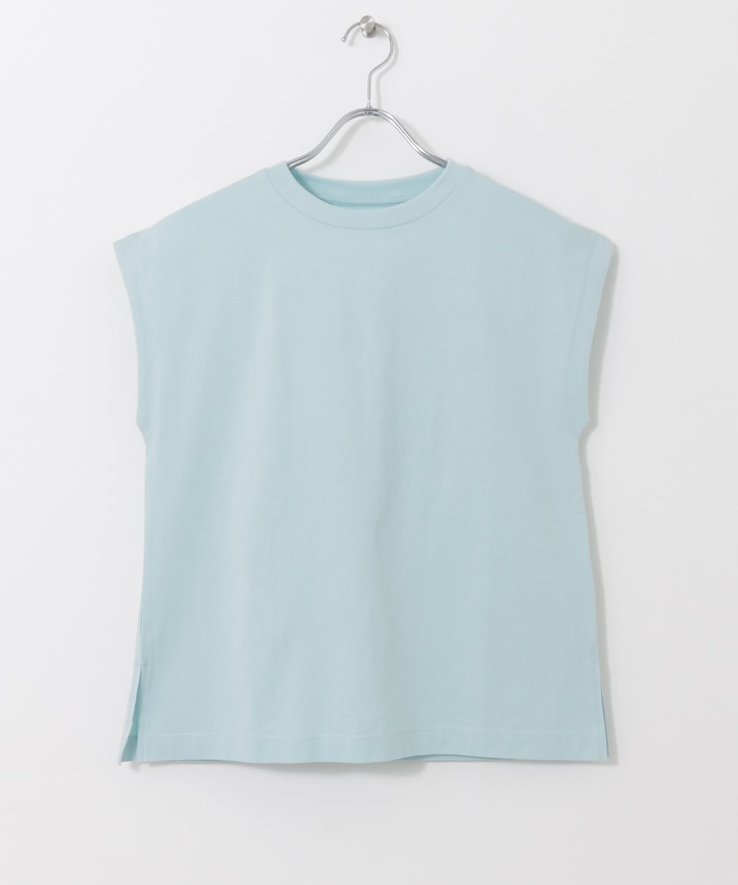 オーガニックコットンフレンチスリーブTシャツ L.BLUE one