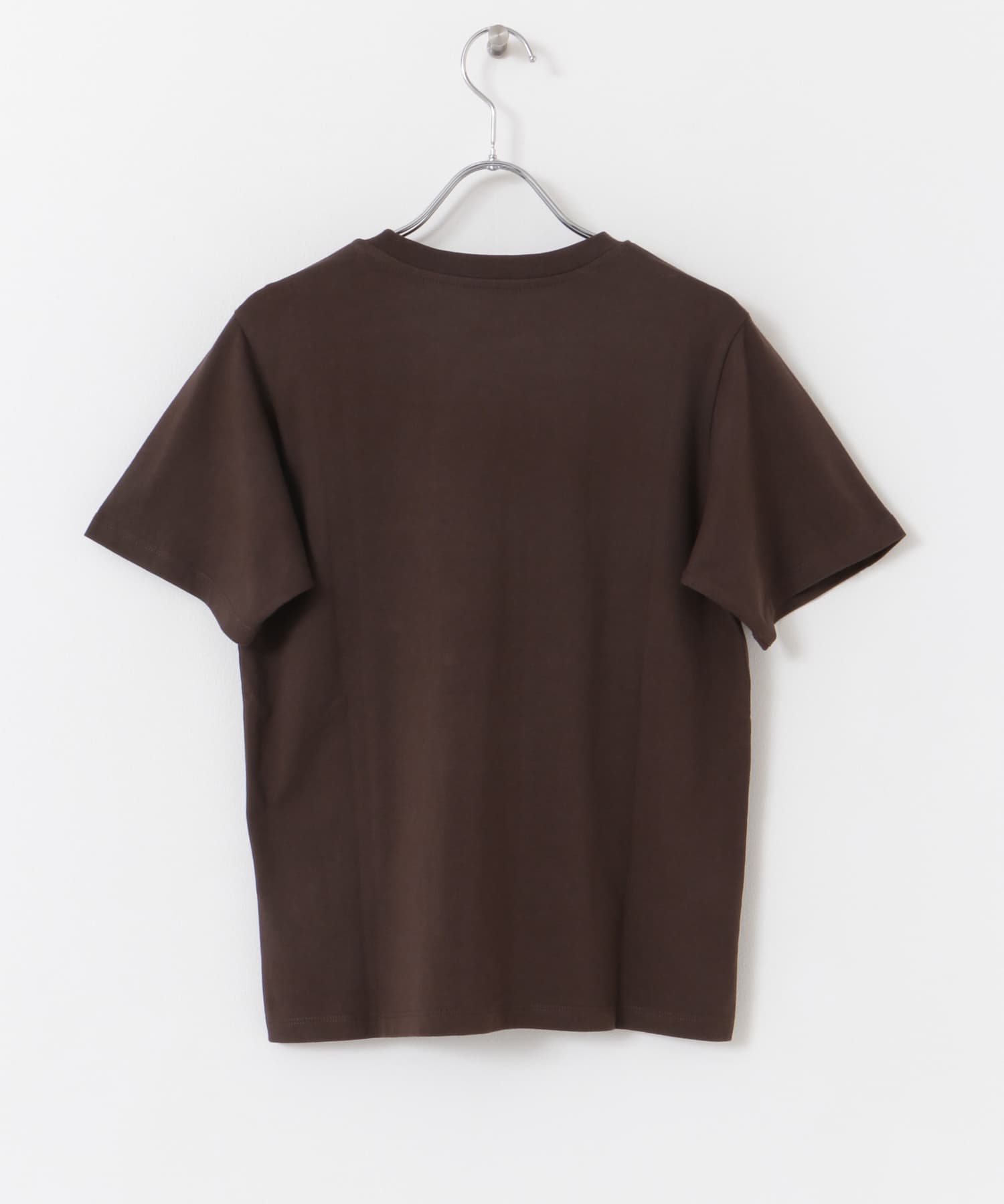 コットンクルーネックTシャツ(半袖) BROWN one