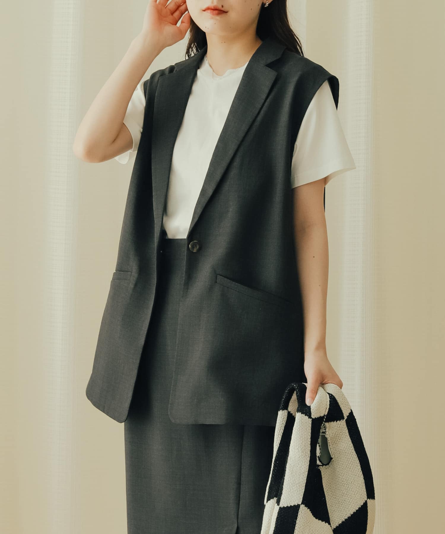 身長：156cm サイズ：one