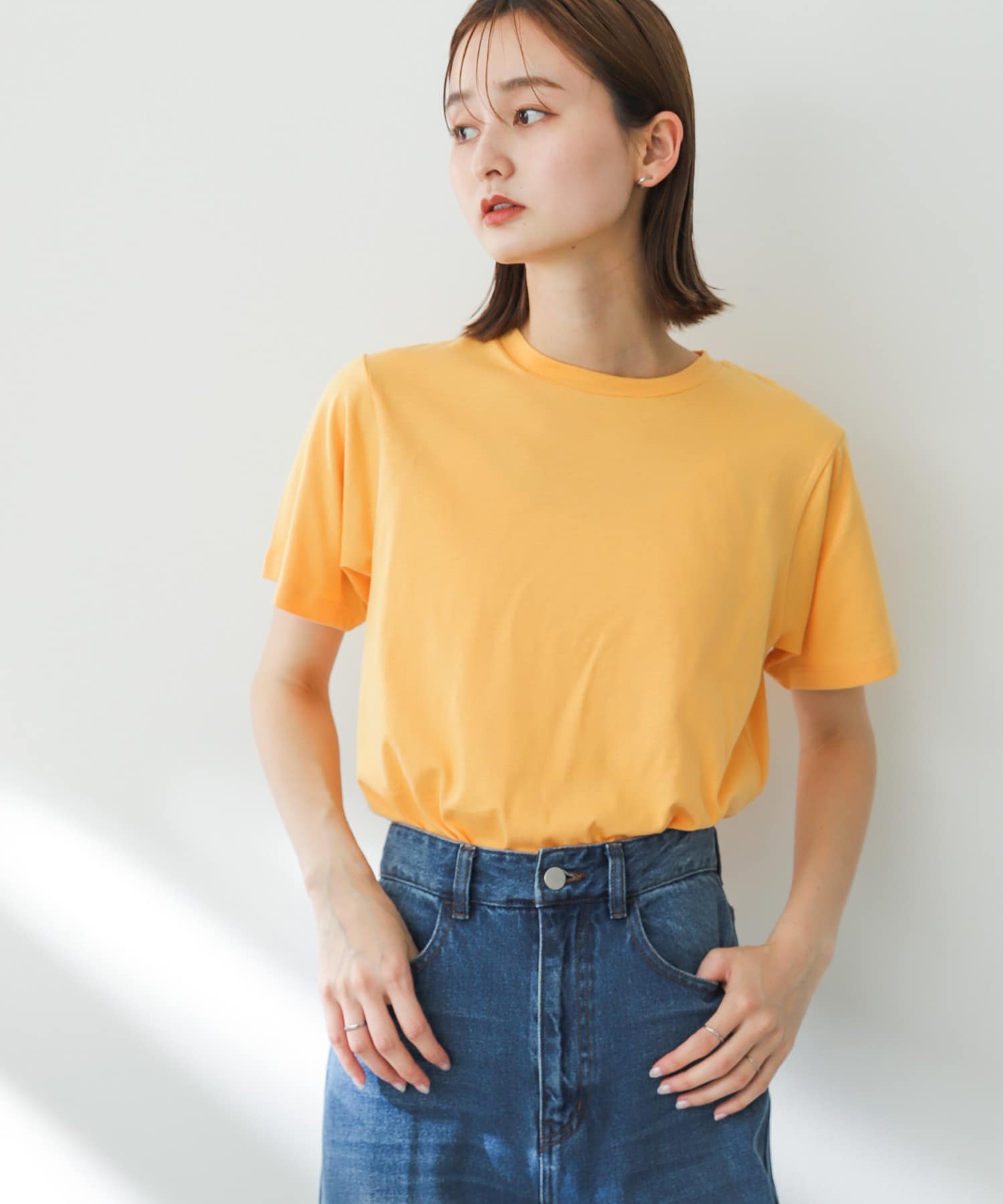 コットンクルーネックTシャツ(半袖)