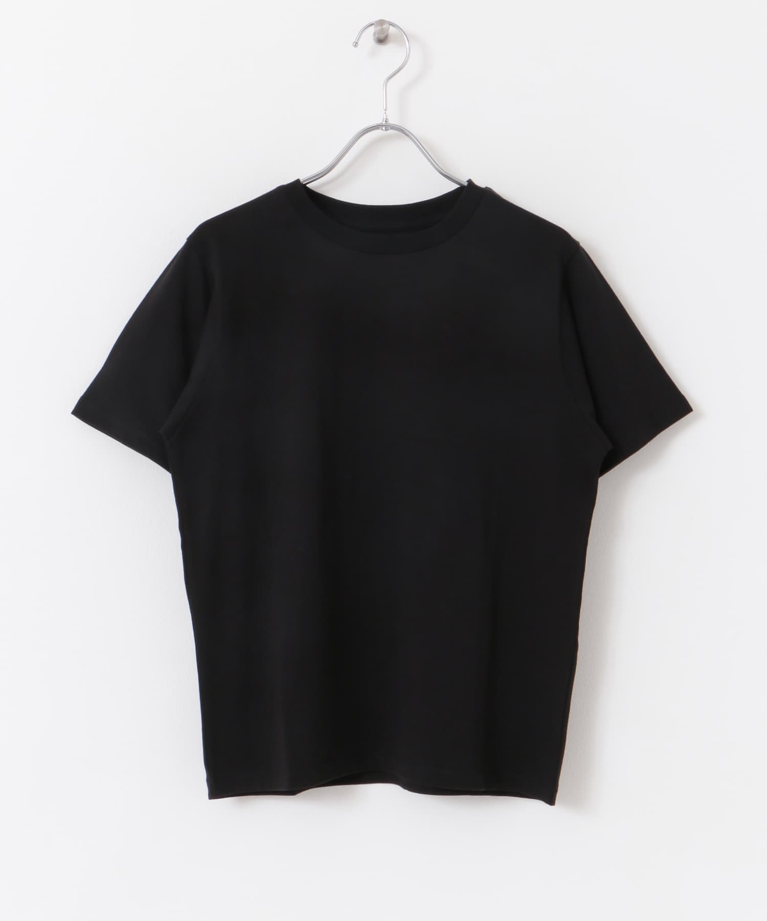 コットンクルーネックTシャツ(半袖) BLACK one