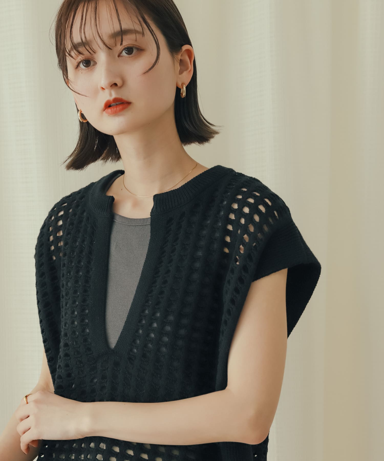 身長：169cm サイズ：one