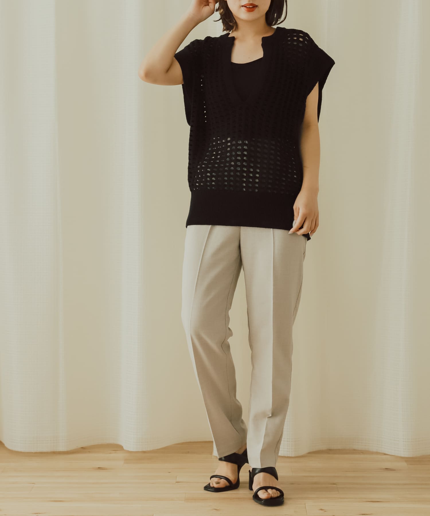 身長：158cm サイズ：one