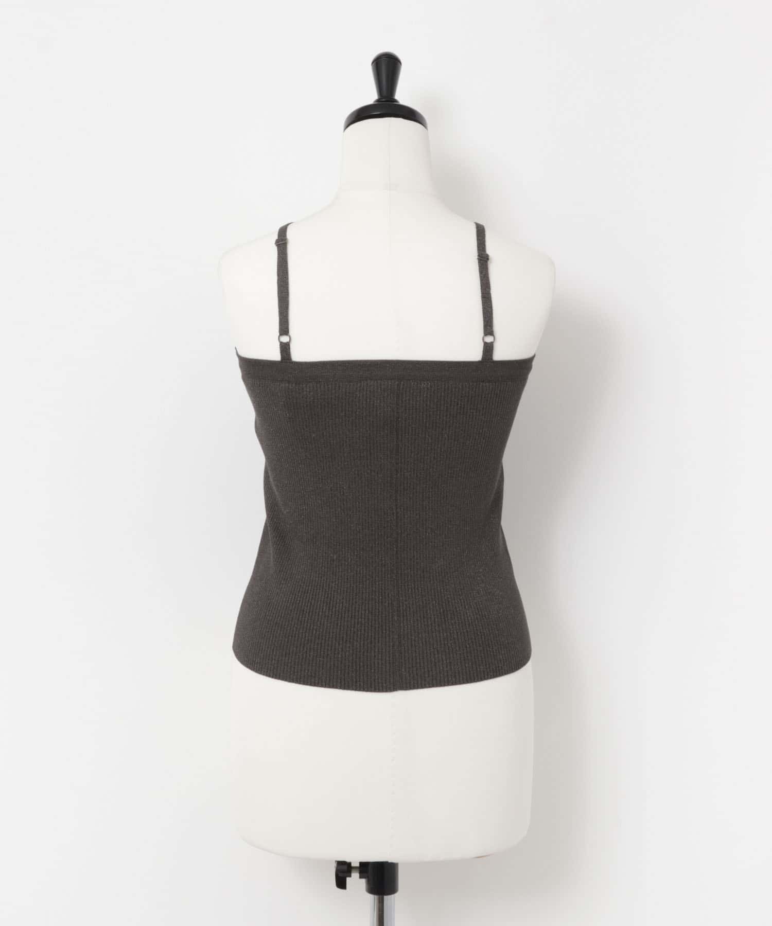 ホルターネックニットキャミソール CHARCOAL one