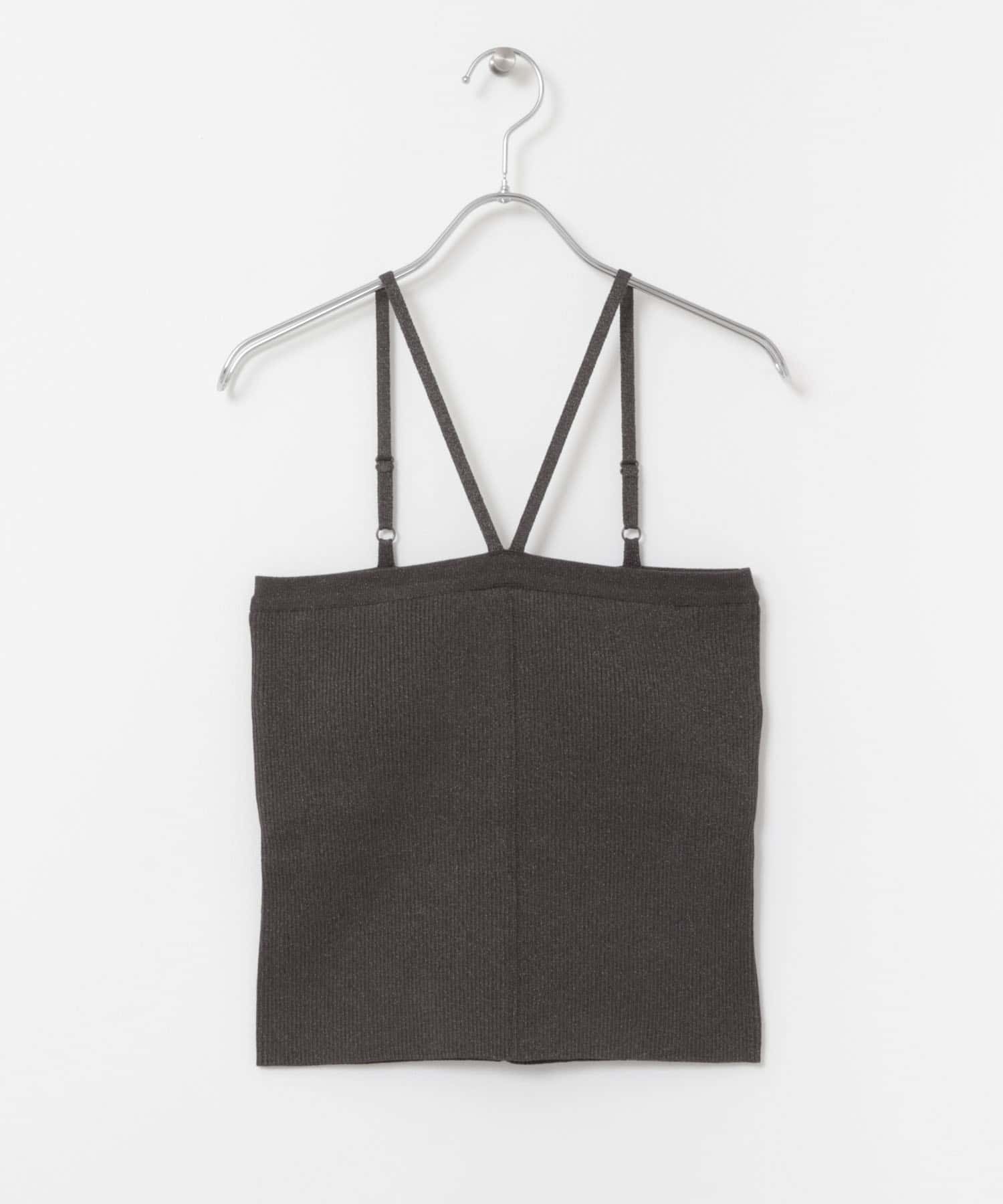 ホルターネックニットキャミソール CHARCOAL one