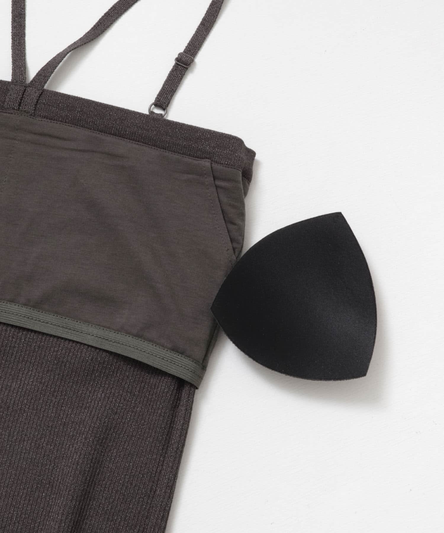 ホルターネックニットキャミソール CHARCOAL one
